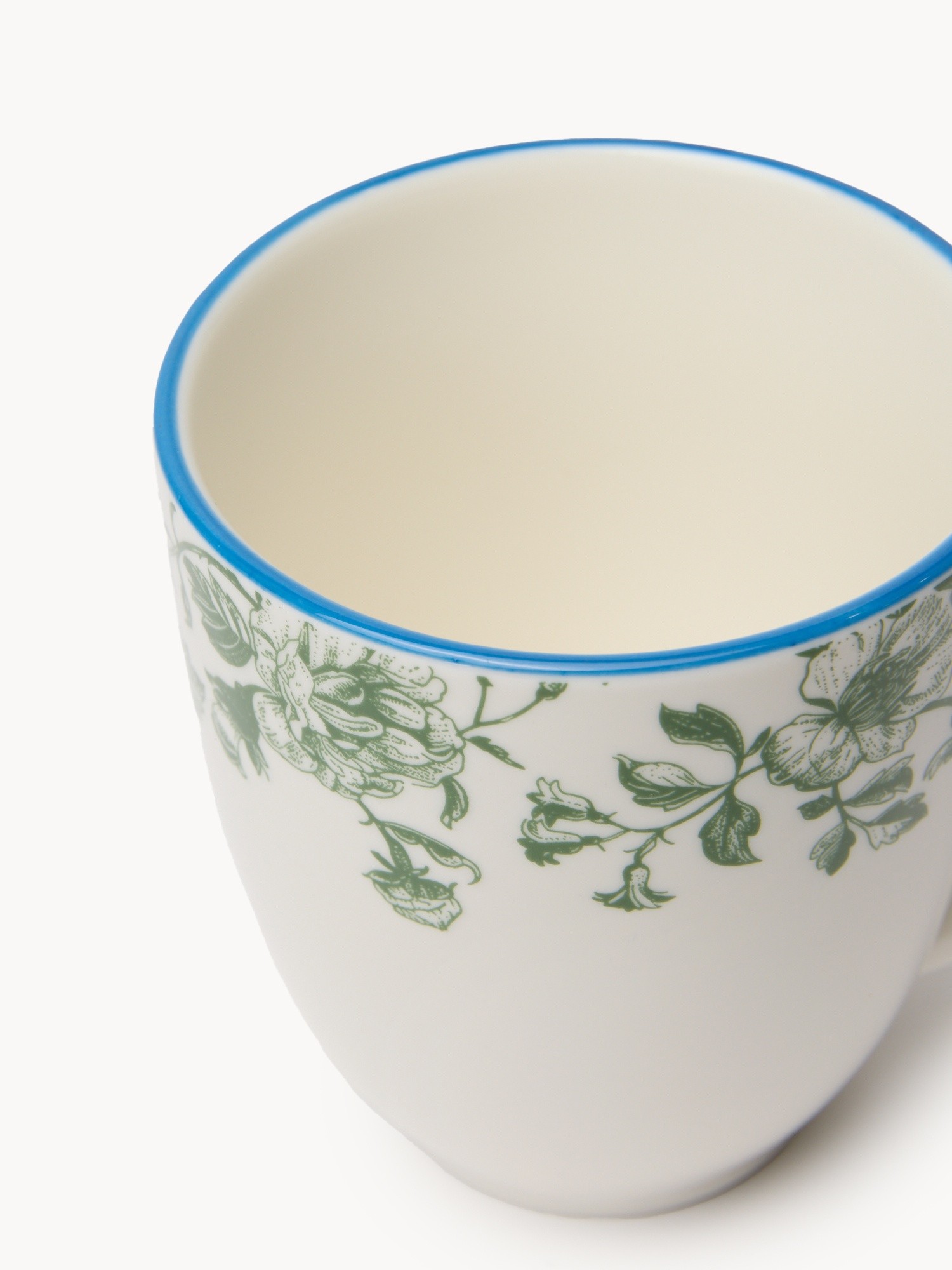 Green and blue New Bone China mug, White 1, large image number 1