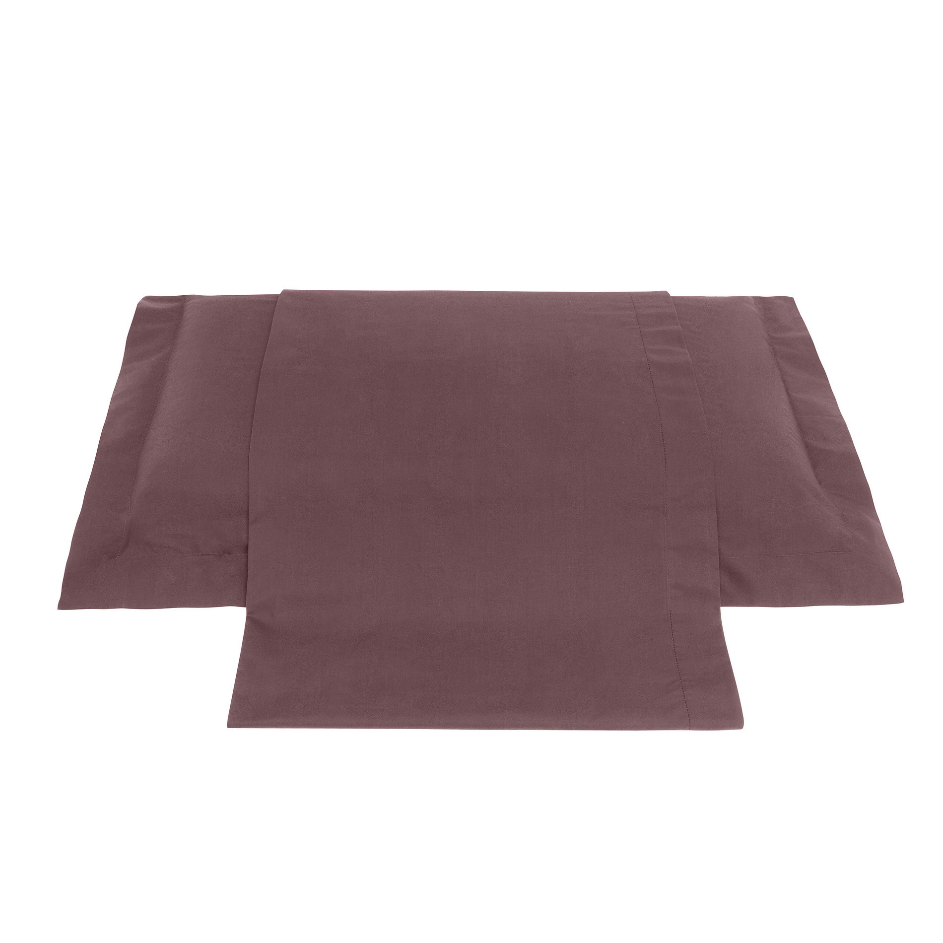 Zefiro solid colour flat sheet in percale., Purple, large image number 0