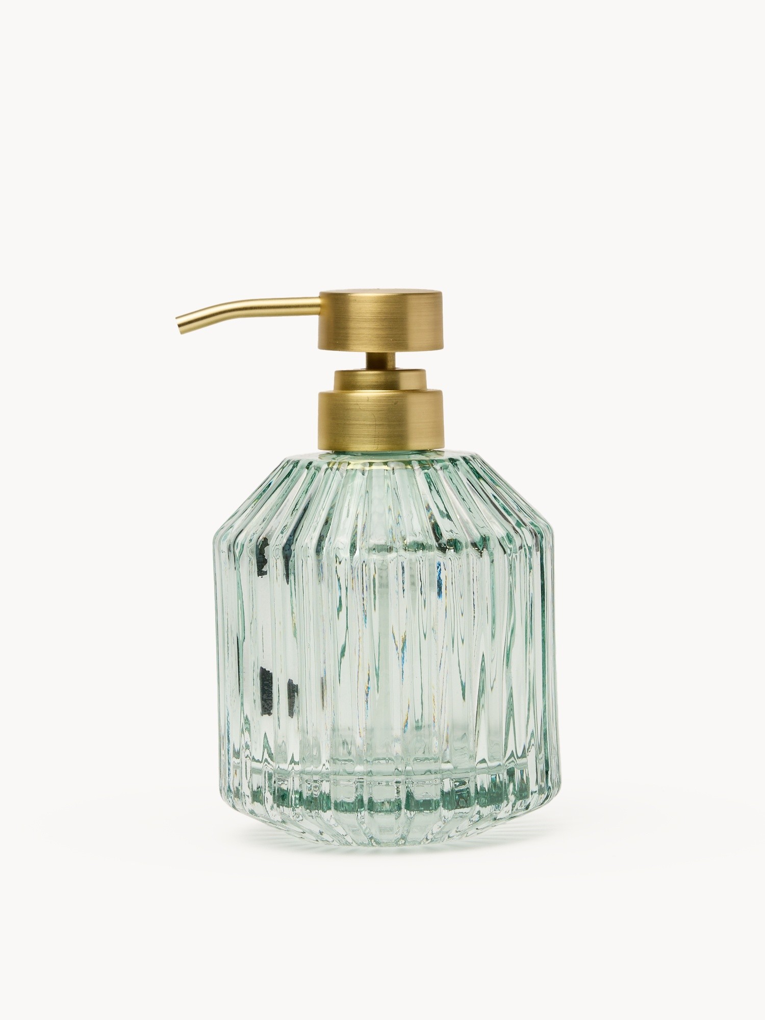 Fluted Glass Dispenser, Green teal, large image number 0