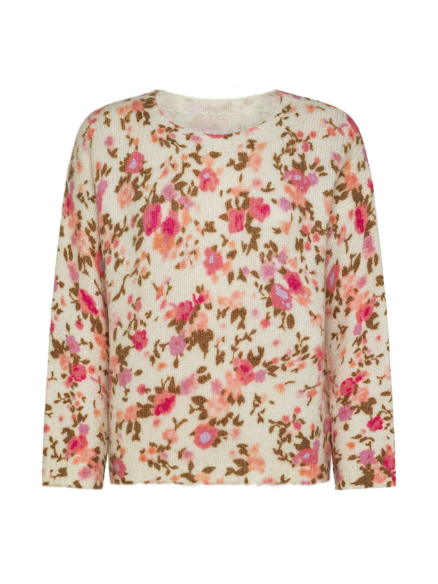 Pullover con fantasia, Rosa, large image number 0