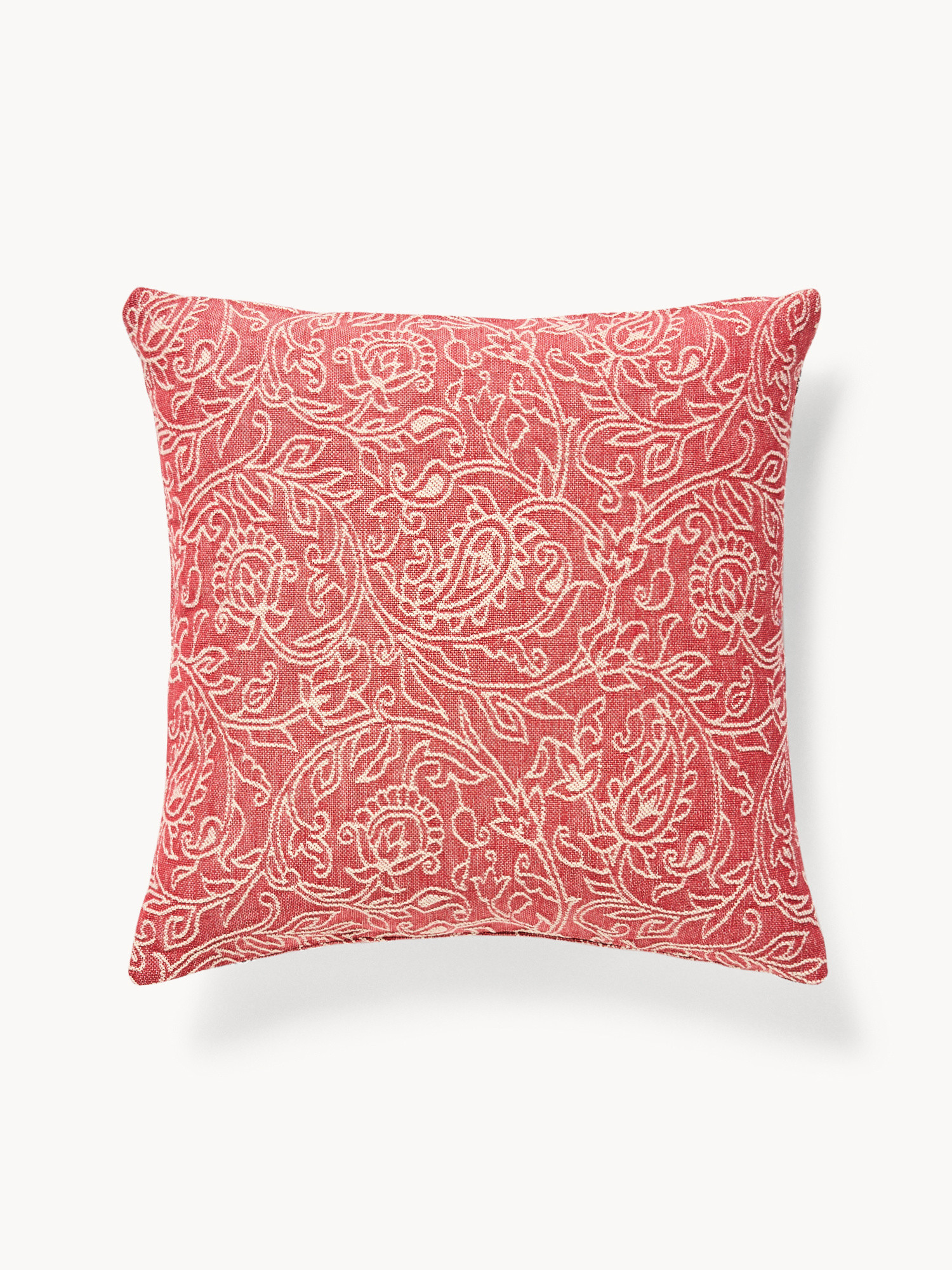50x50 cm cotton jacquard cushion, Red, large image number 1