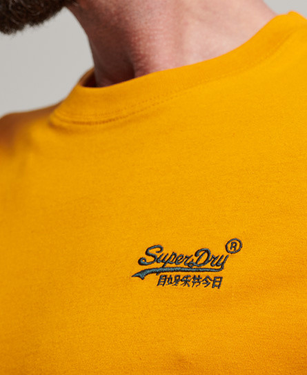 Superdry Crew Neck Logo T-Shirt, Orange, large image number 4