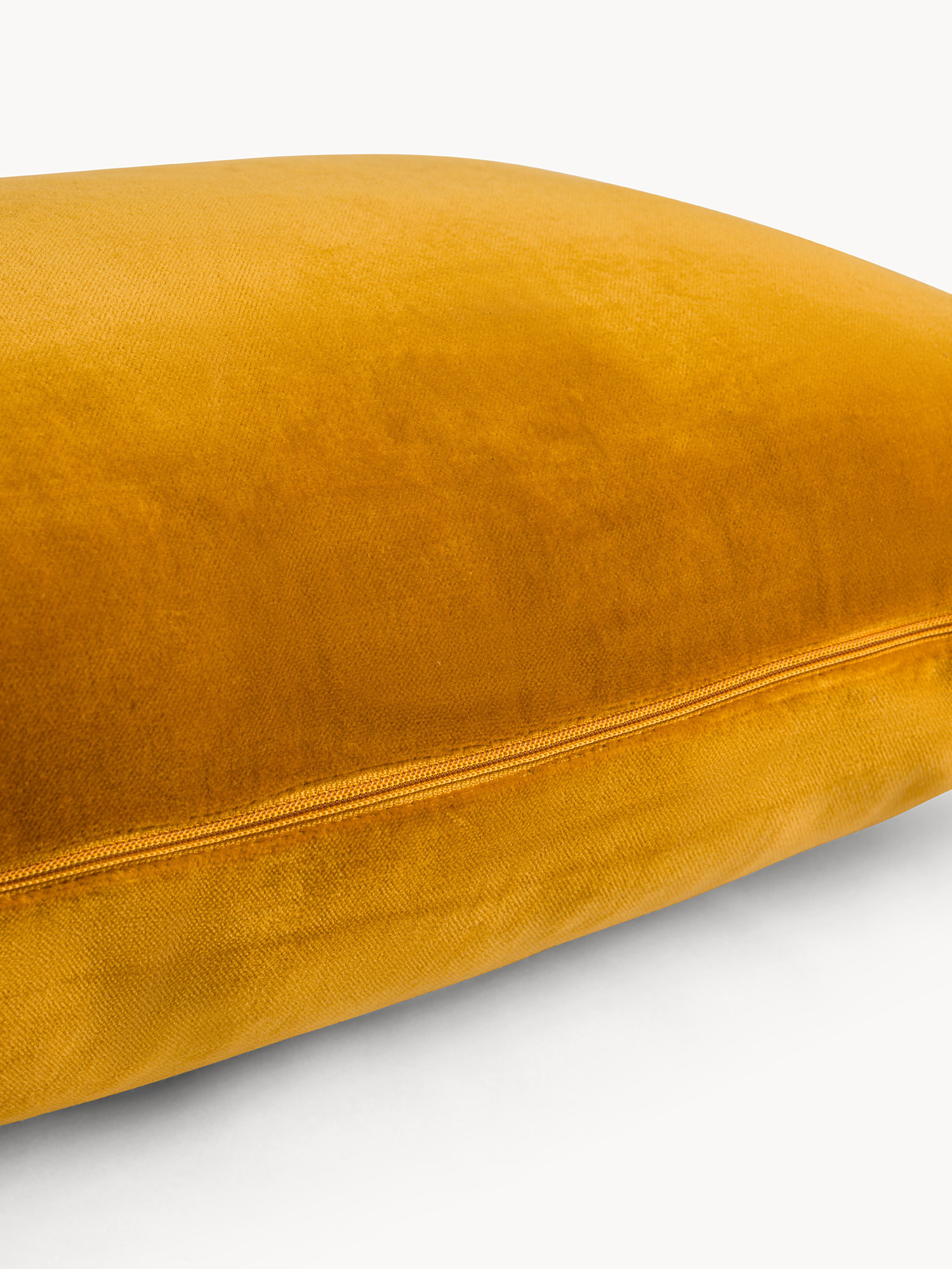 35x50 cm velvet pillow with appliques, Ocra Yellow, large image number 2
