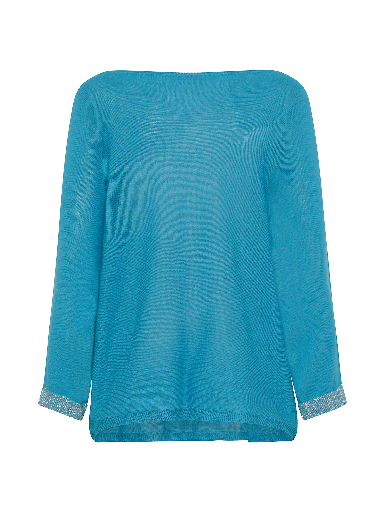 Sweater with lurex, Turquoise, large image number 1