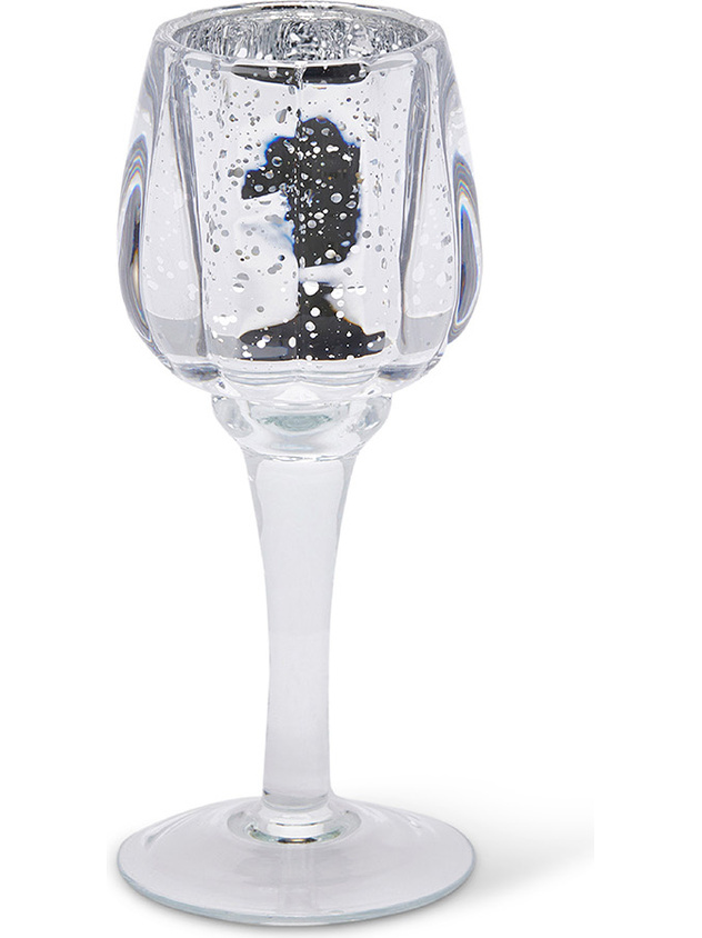 Glass candle holder