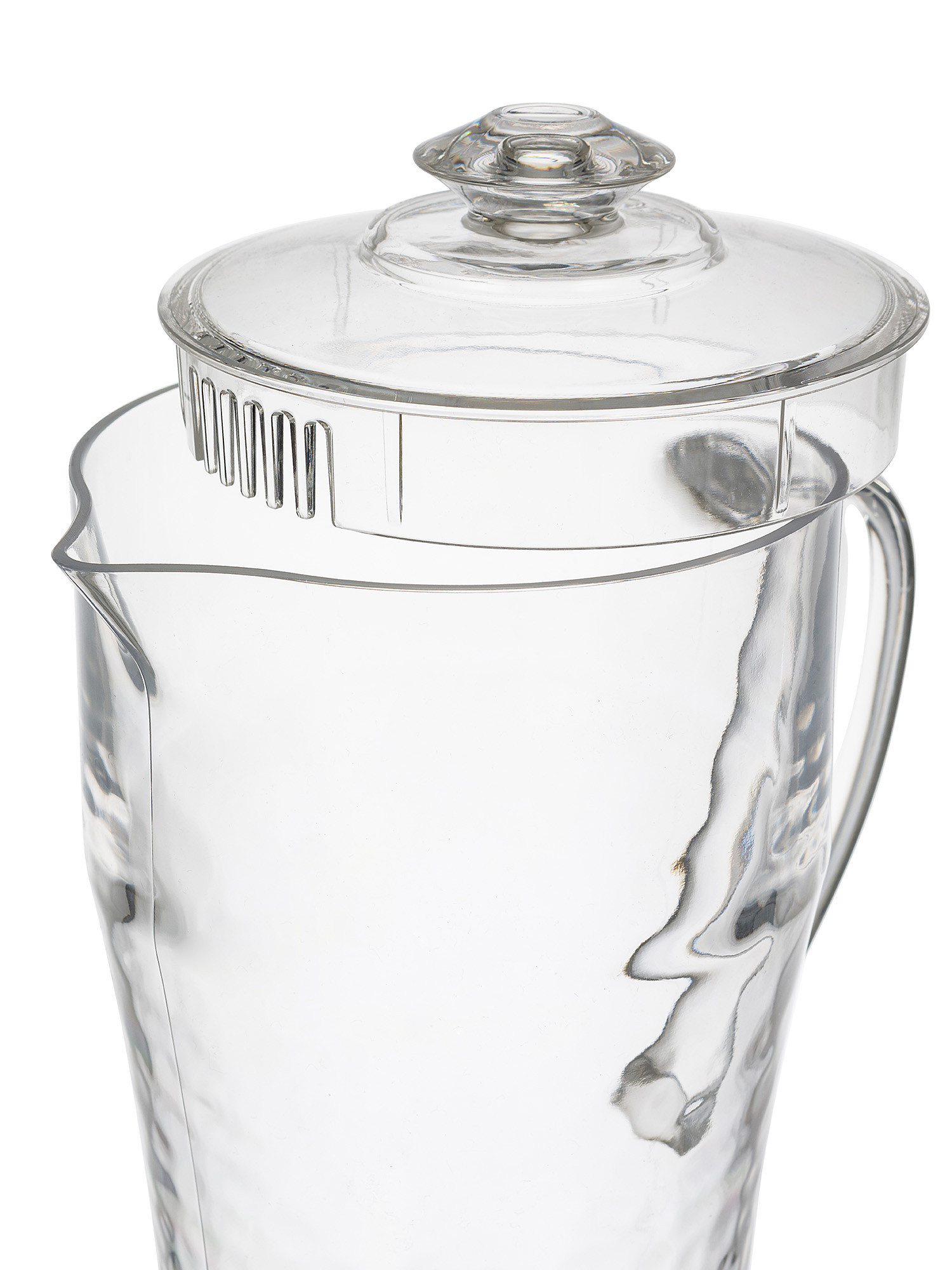 Hammered effect plastic jug, Transparent, large image number 1