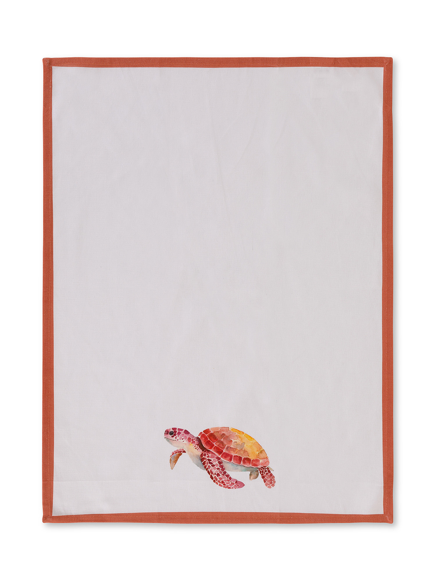 Set of 3 tea towels in 100% cotton with marine print, White, large image number 1