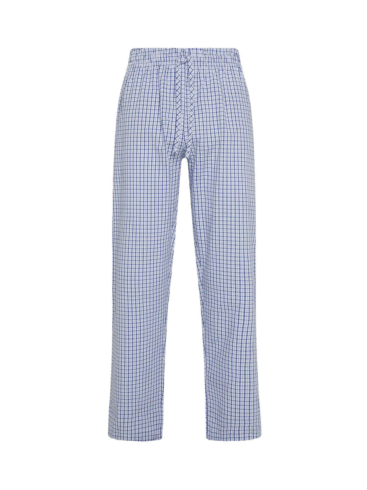 Seersucker check cotton trousers, Multicolor, large image number 0