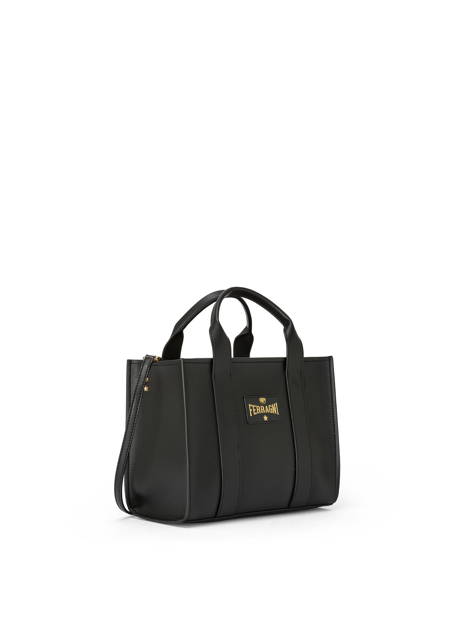 Chiara Ferragni - Range N stretch shopping bag, Black, large image number 1