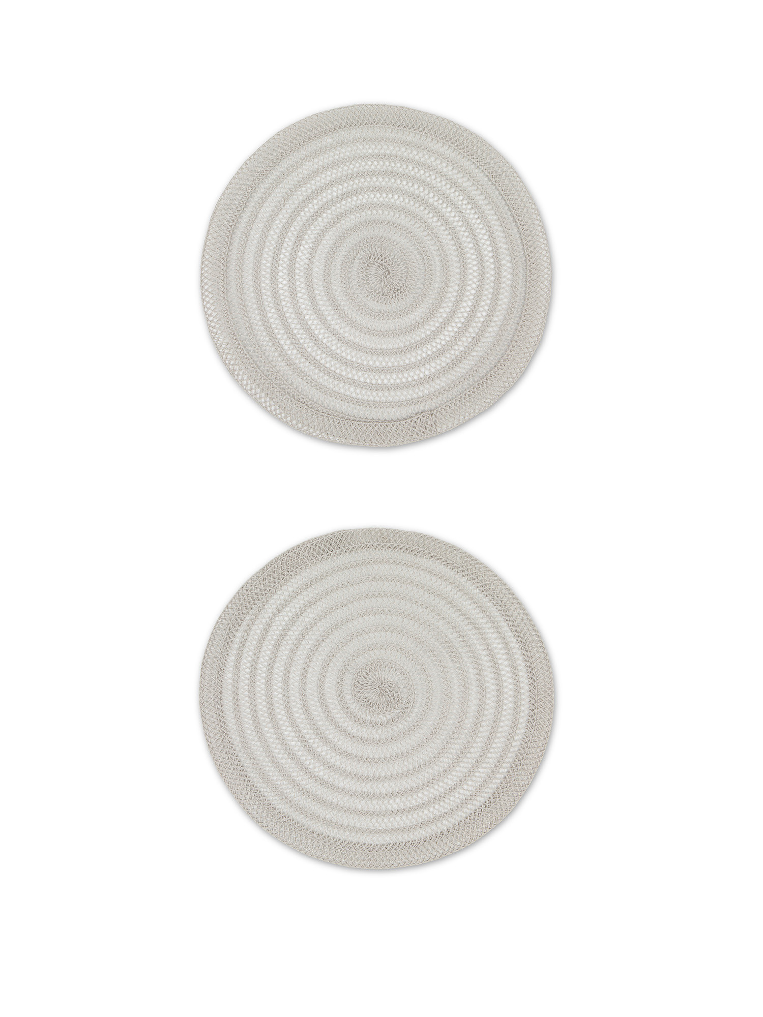 Set of 2 woven placemats, Light Grey, large image number 0