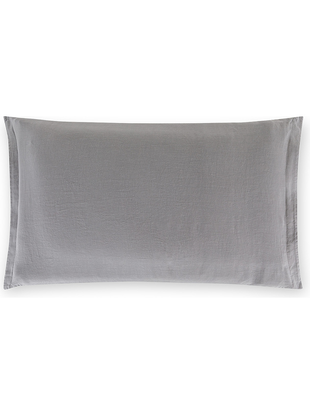 Zefiro plain color linen and cotton pillowcase