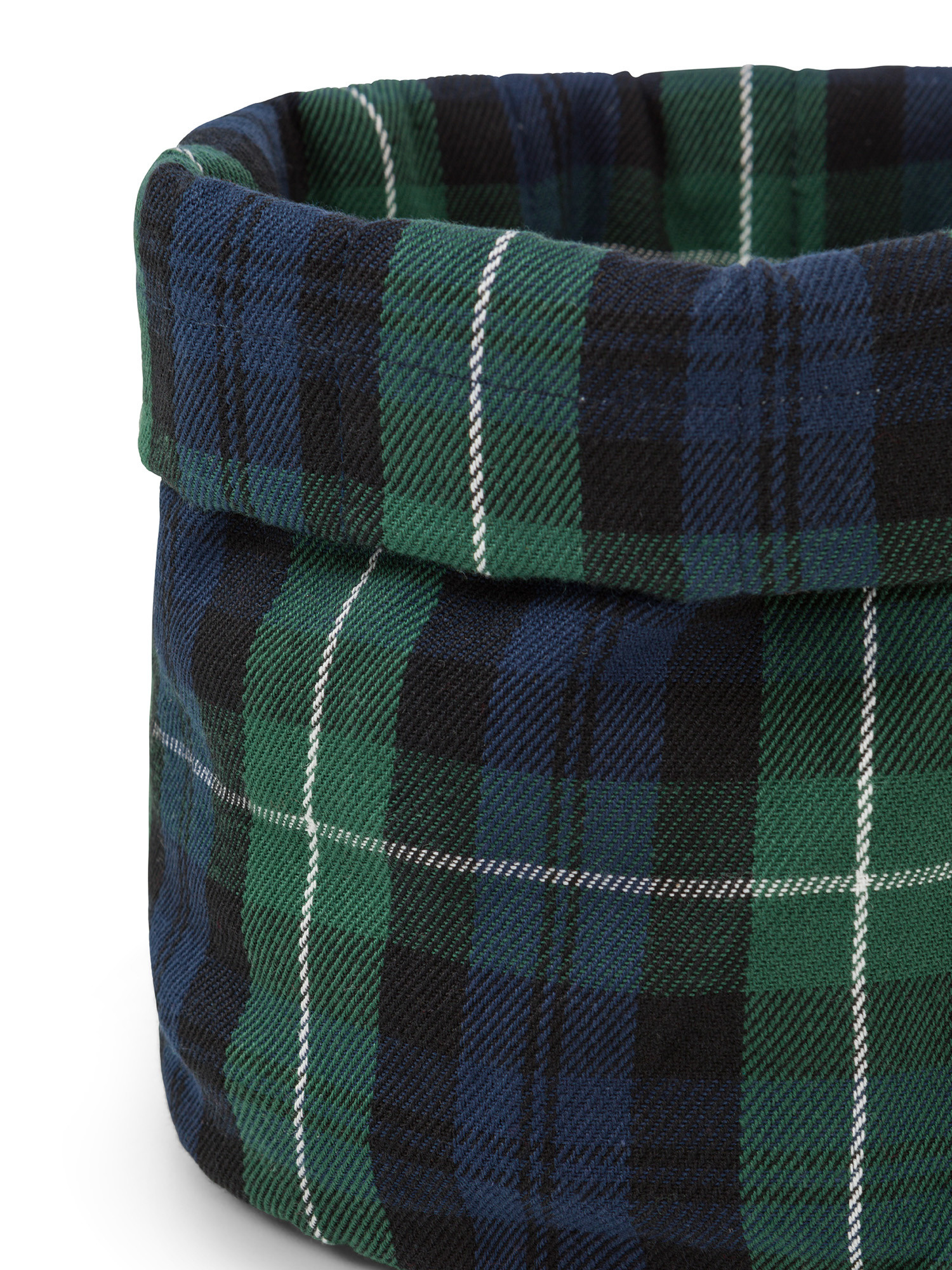 Cestino twill di cotone tartan, Blu, large image number 1