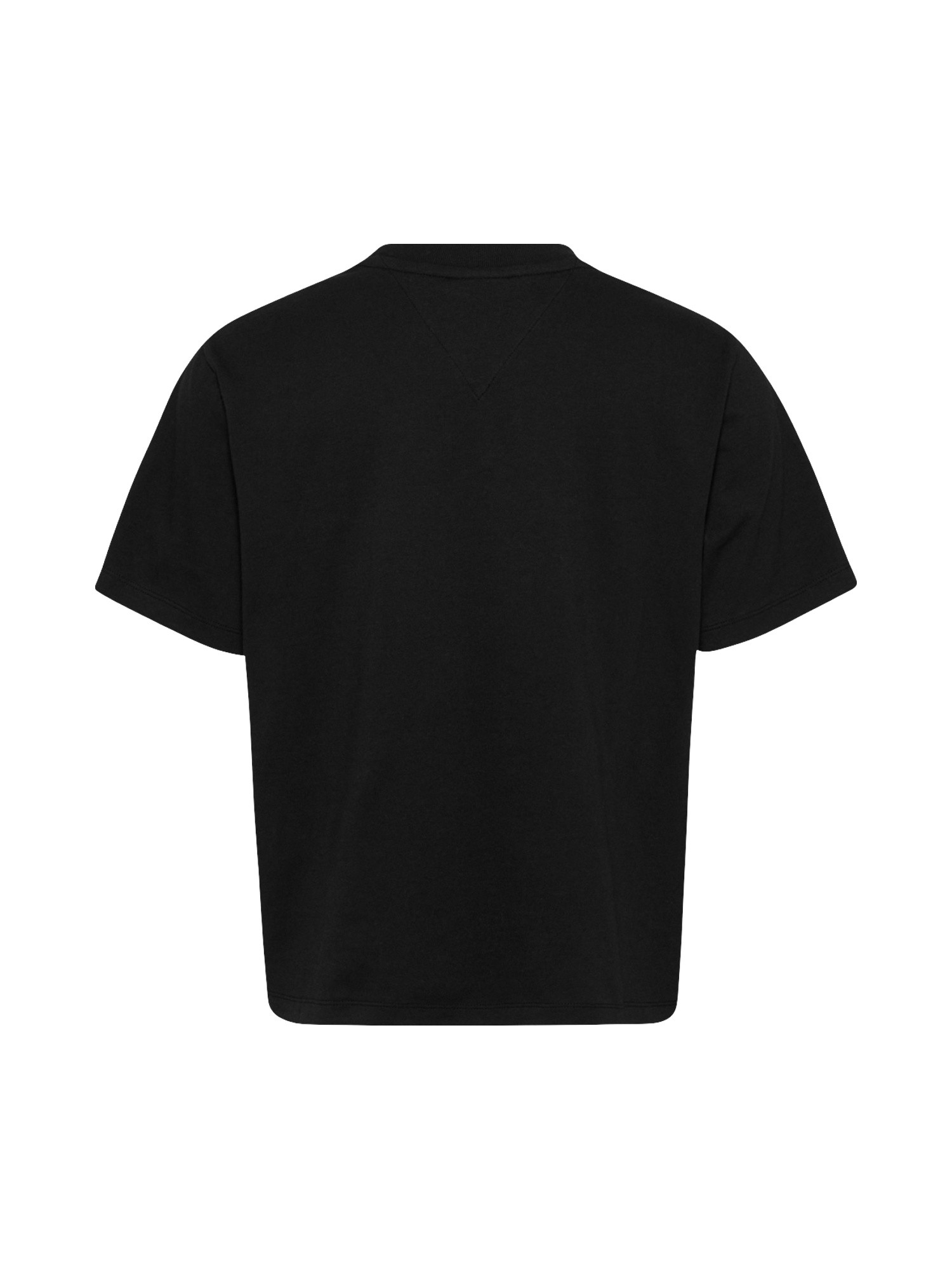 T-shirt regular fit con logo, Nero, large