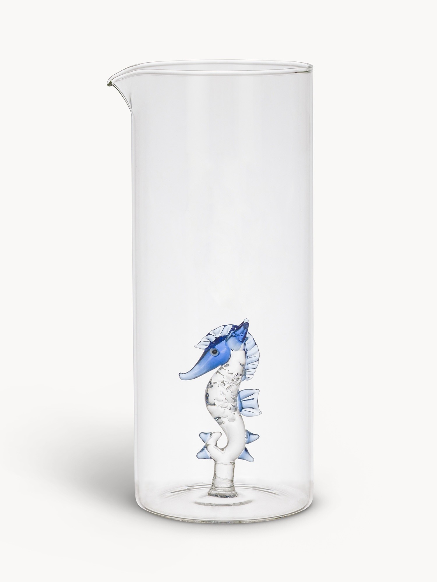 Borosilicate glass tumbler with seahorse detail, Transparent, large image number 1