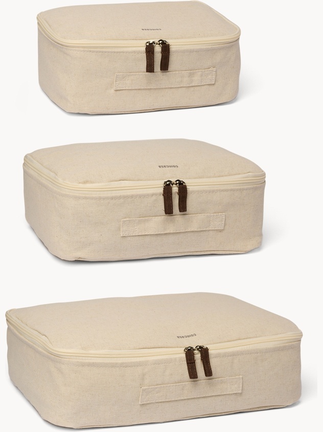 Set of 3 zippered organizers