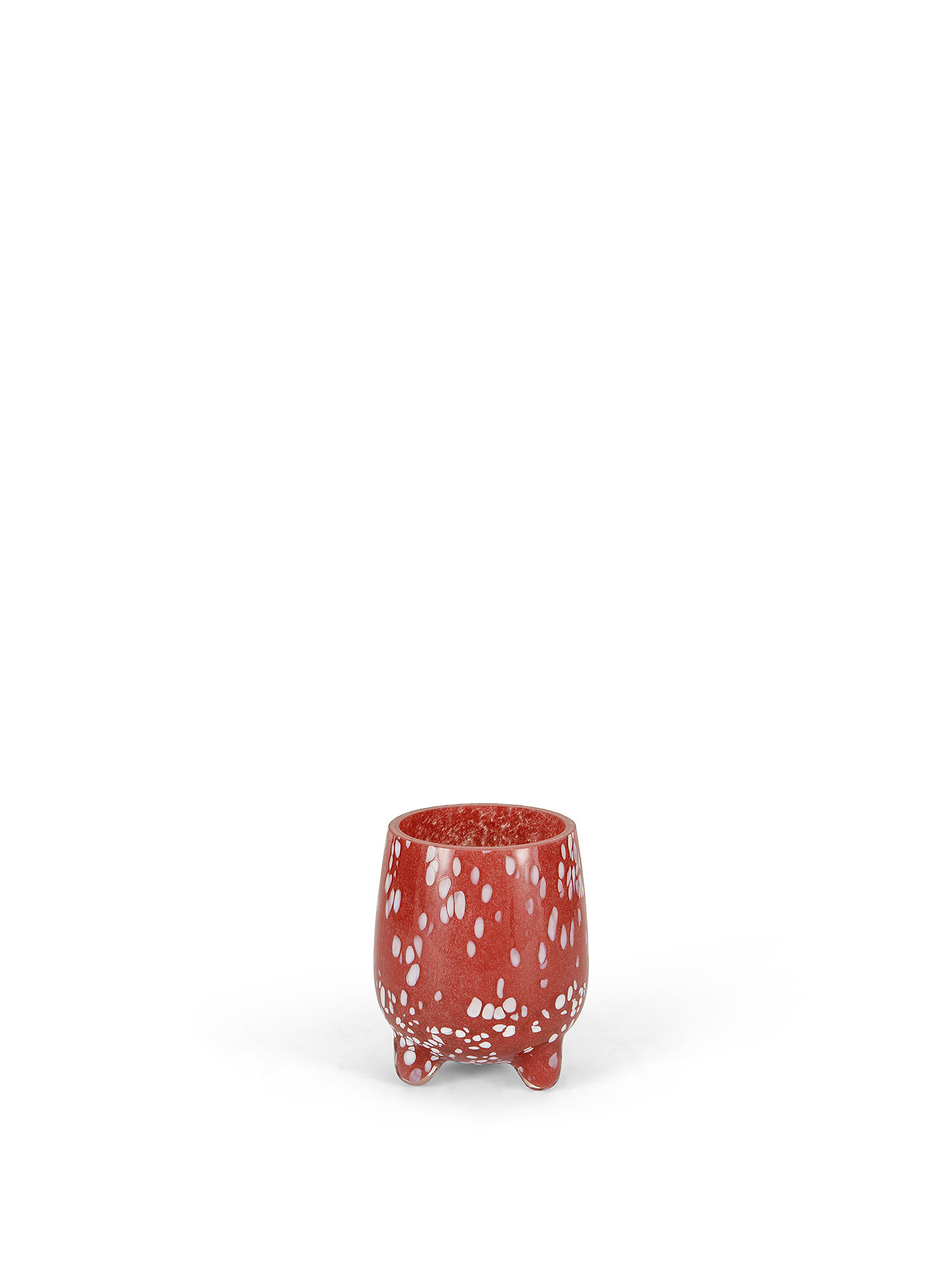 Colored paste glass vase, Red, large image number 0