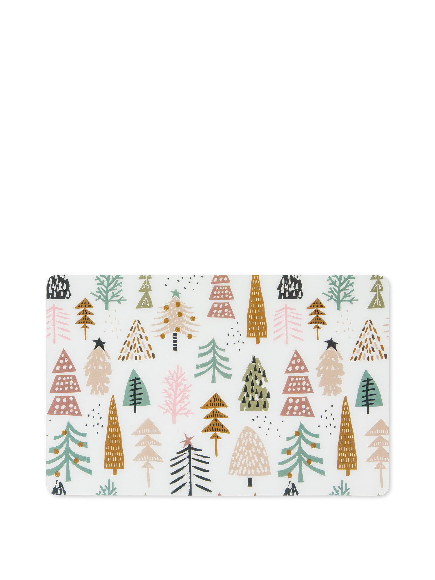 PVC placemat with trees, Multicolor, large image number 0