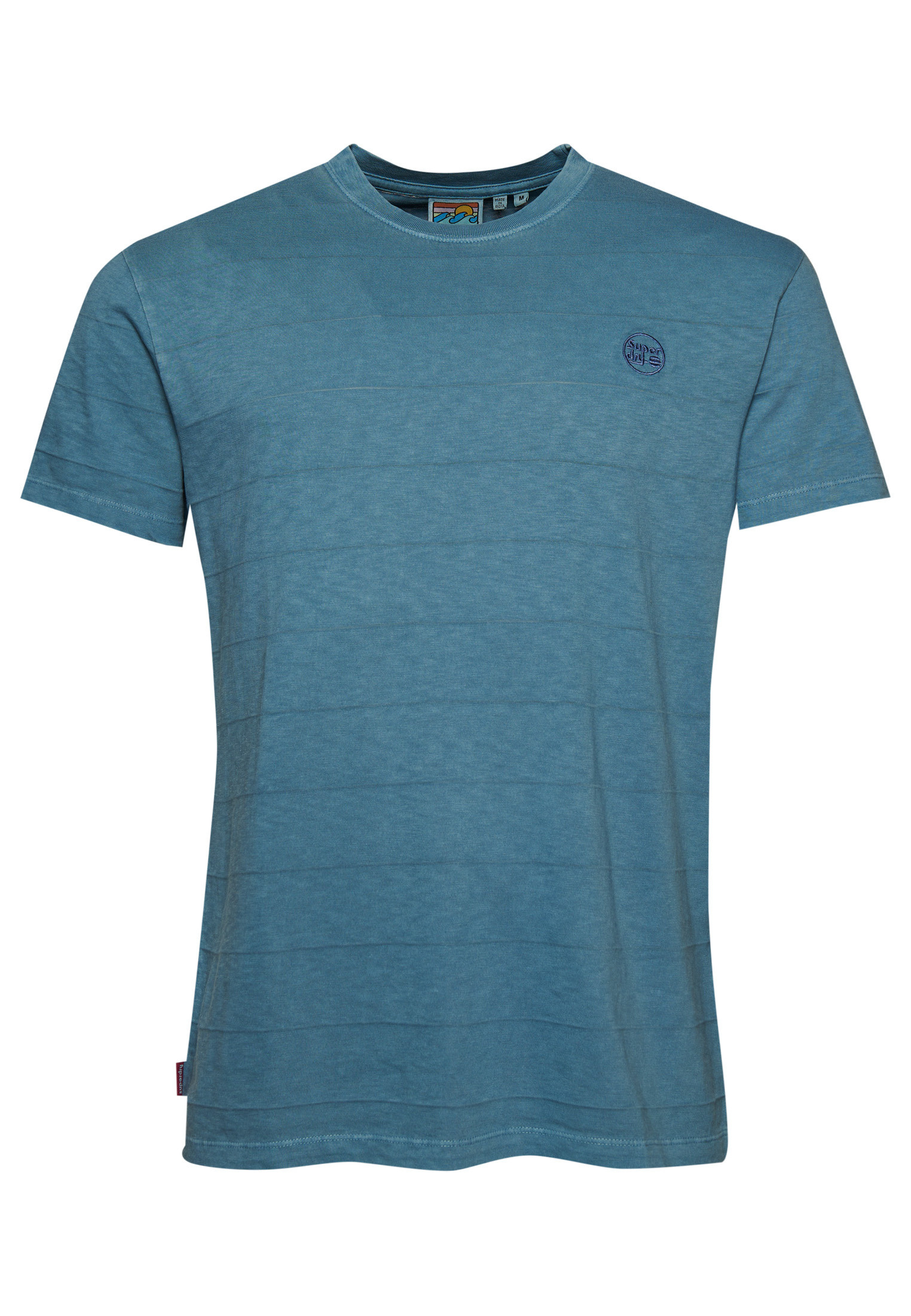 Superdry - T-shirt rigata effetto vintage, Azzurro, large image number 0