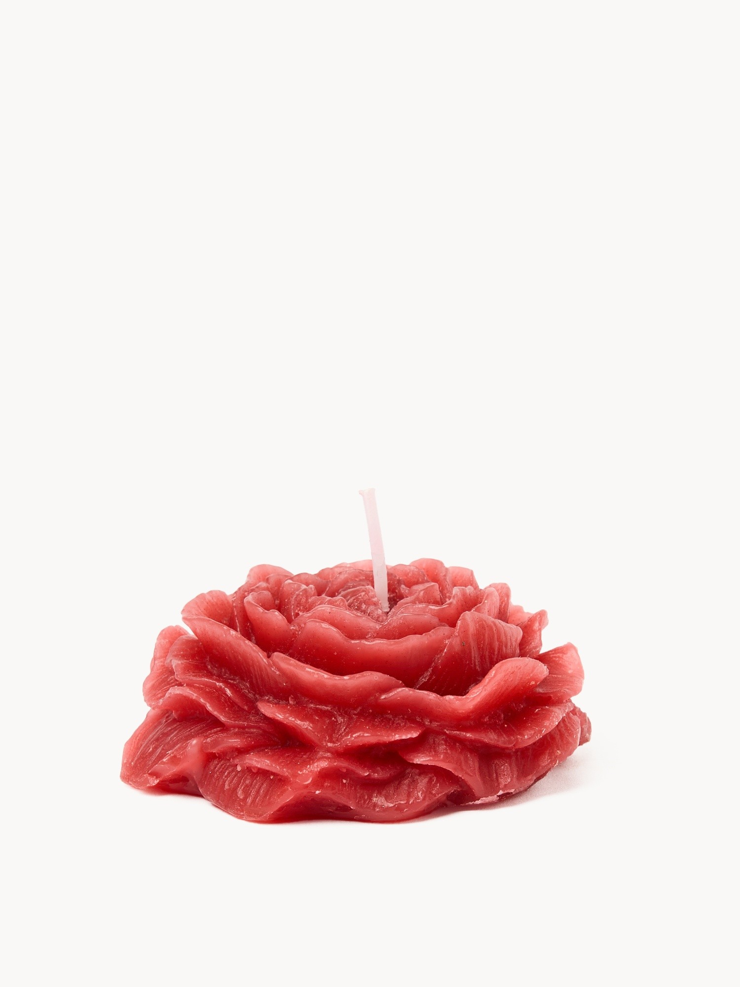 Red rose-shaped candle, Red, large image number 0