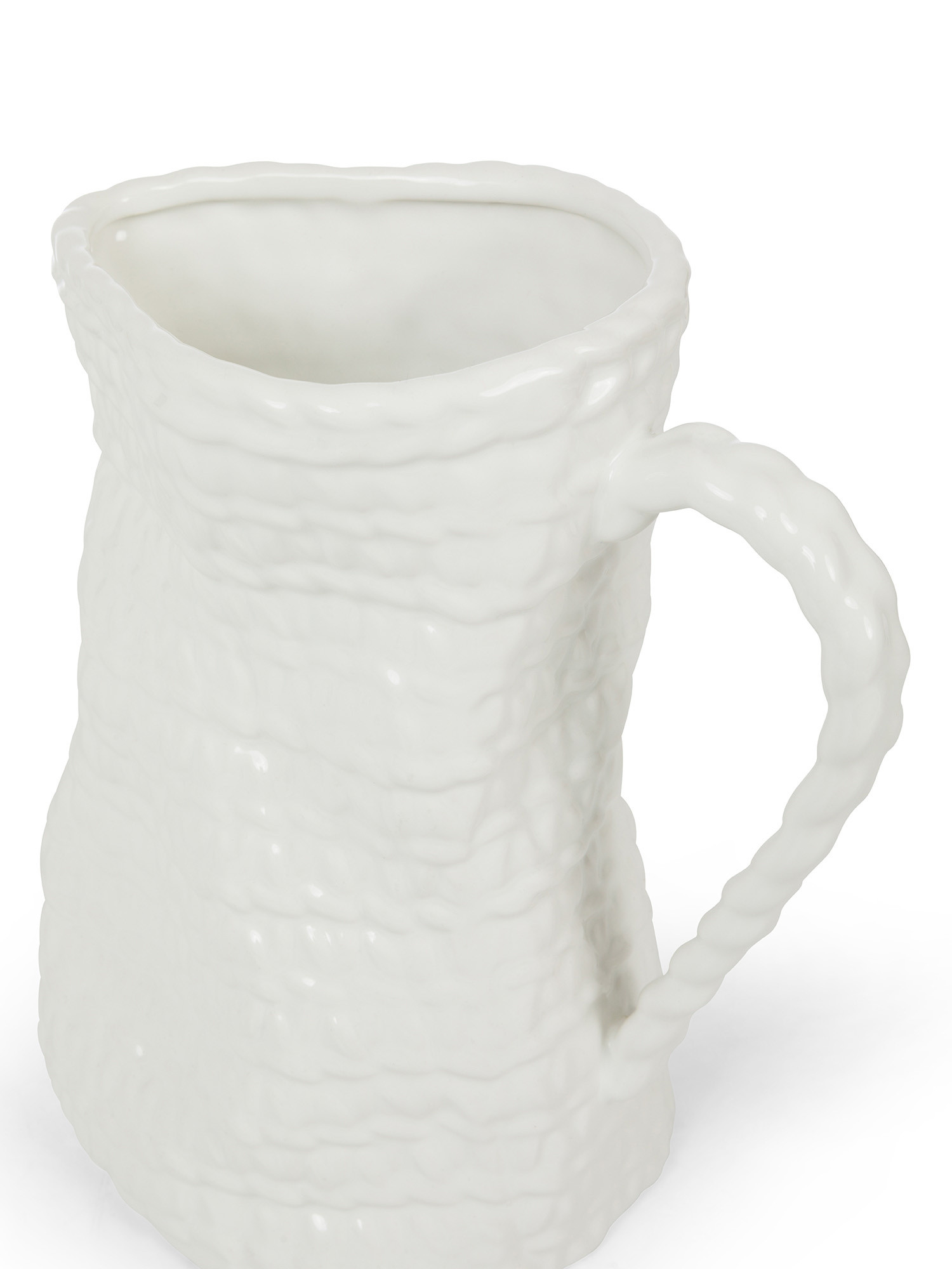 Decorative ceramic jug, White, large image number 1