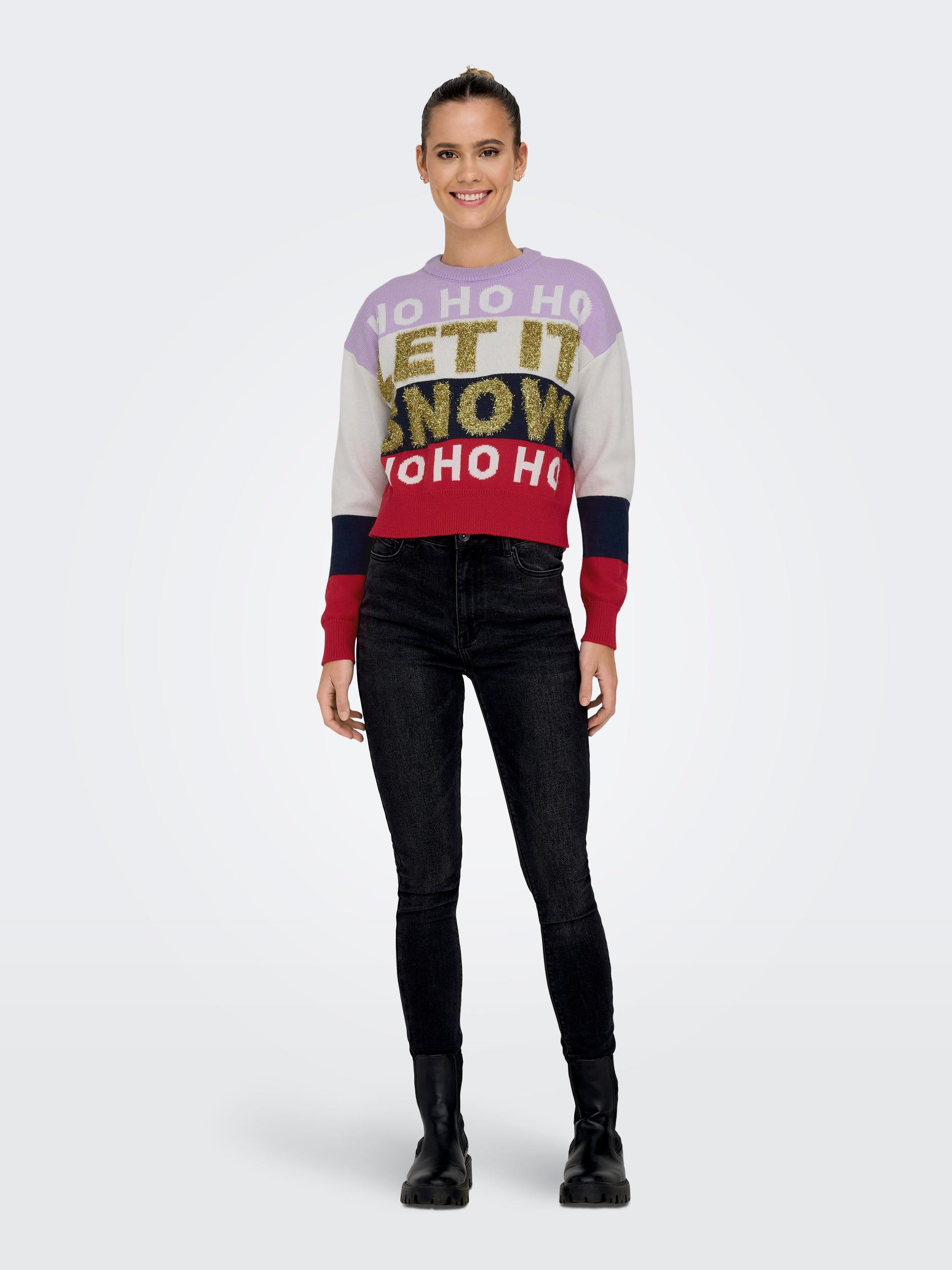 Only - Sweater with Christmas print, Purple Lilac, large image number 2