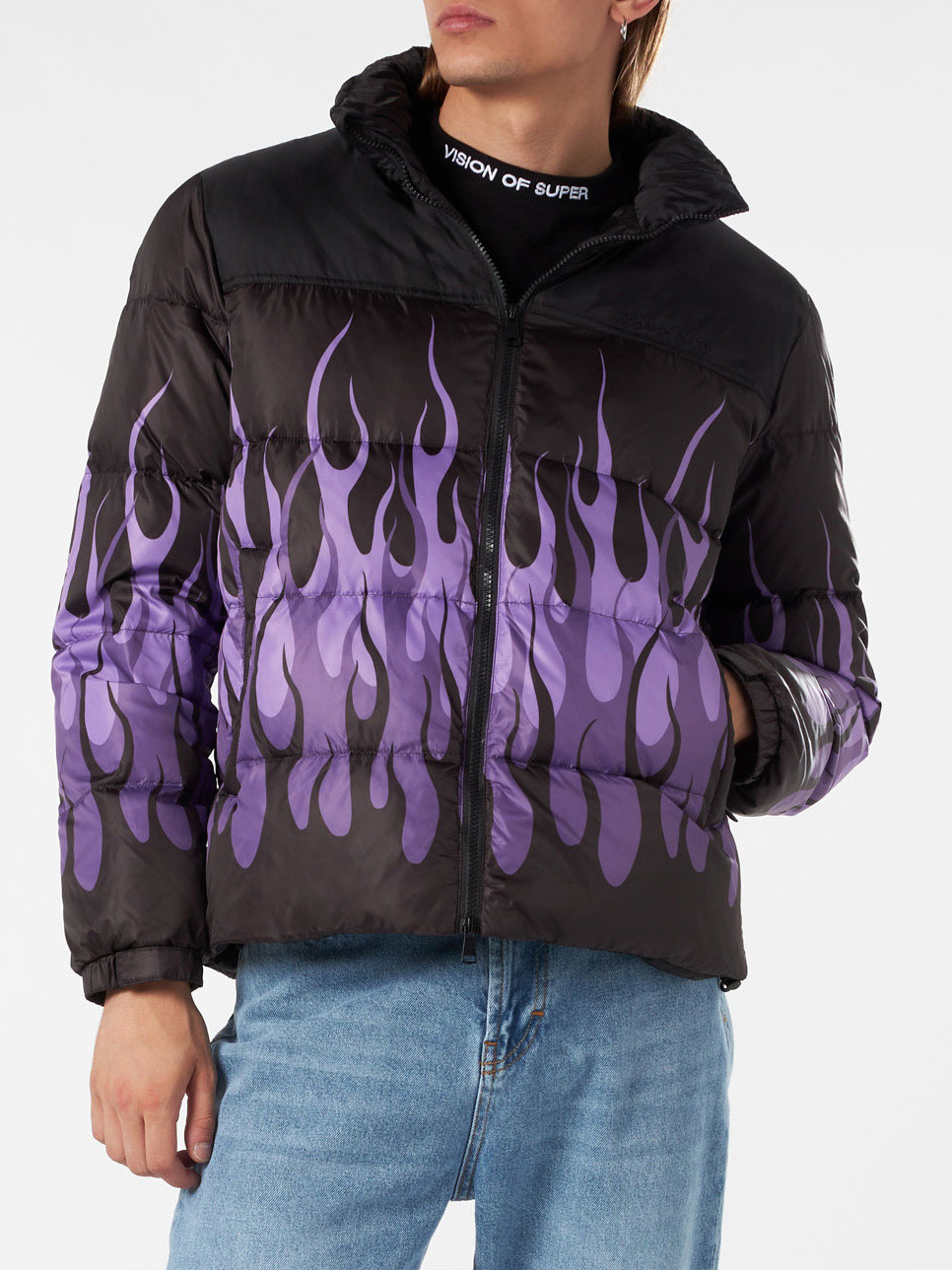 Vision of Super - Triple flame puffer jacket, Black, large image number 2