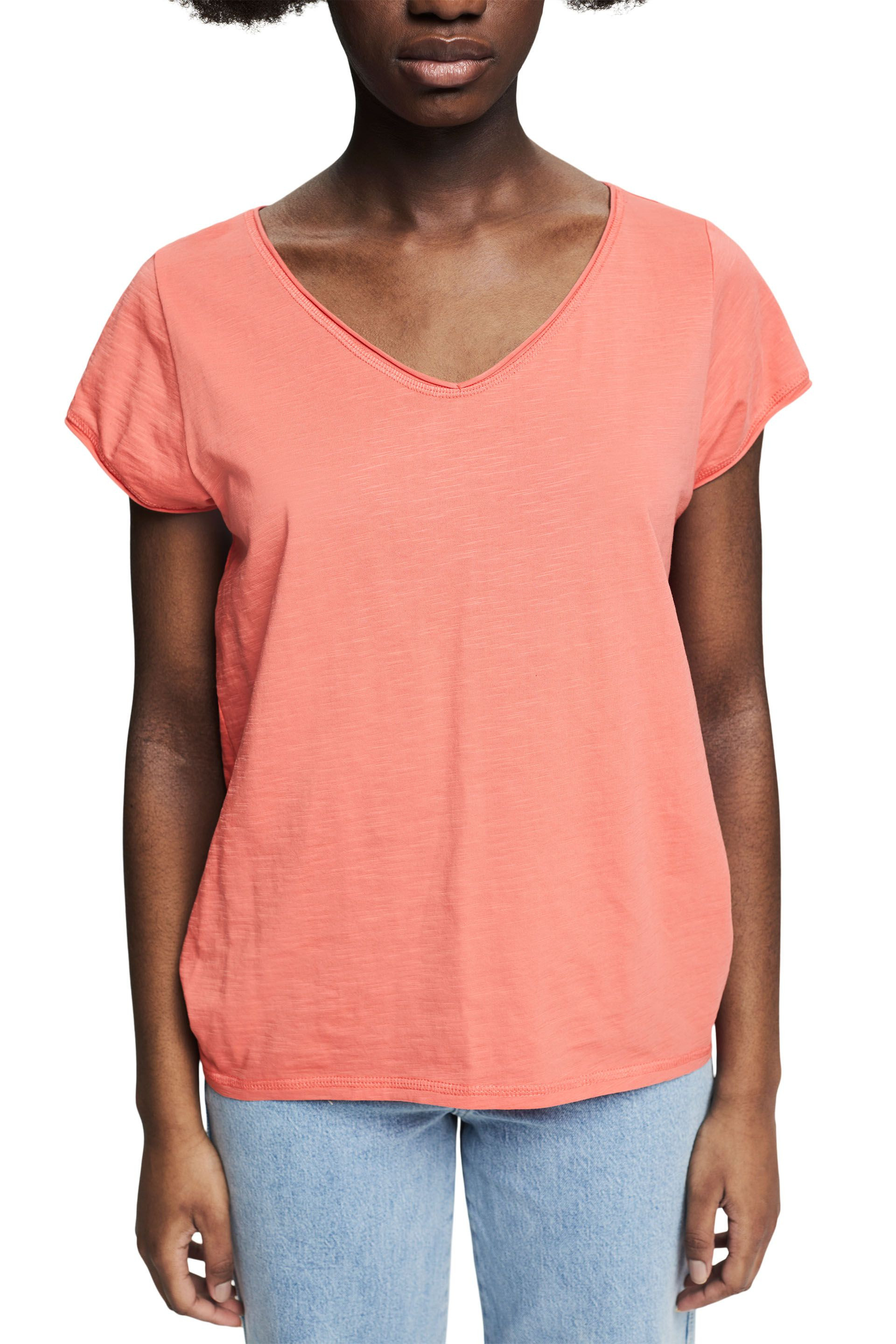 T-shirt a tinta unita, Arancione, large image number 1