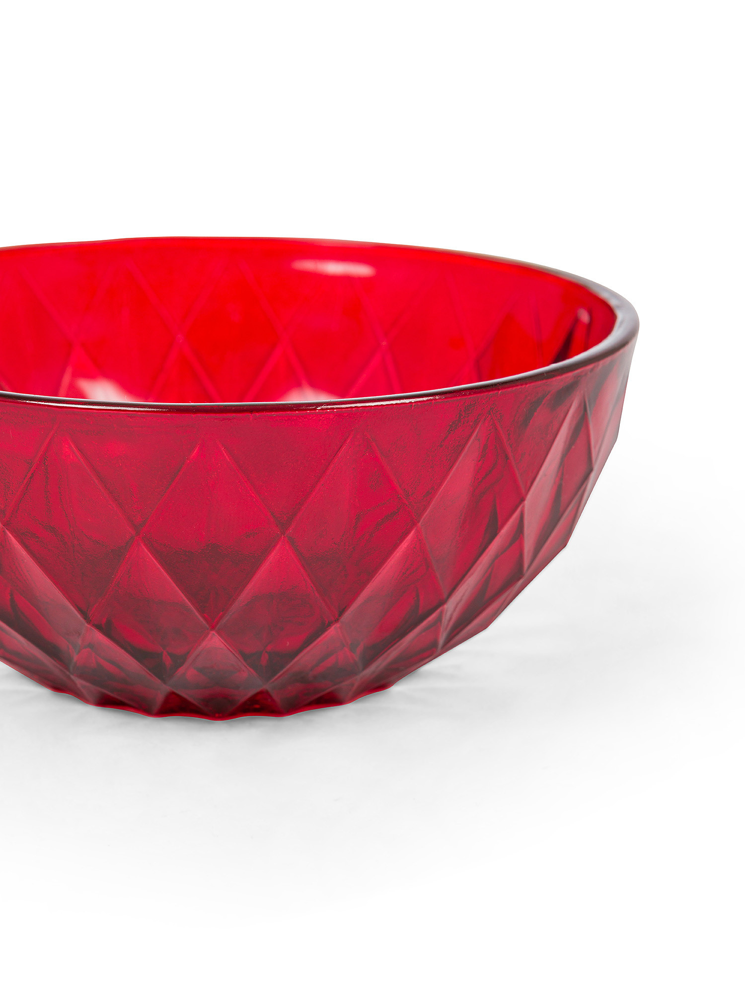 Sprayed glass bowl., Red, large image number 1