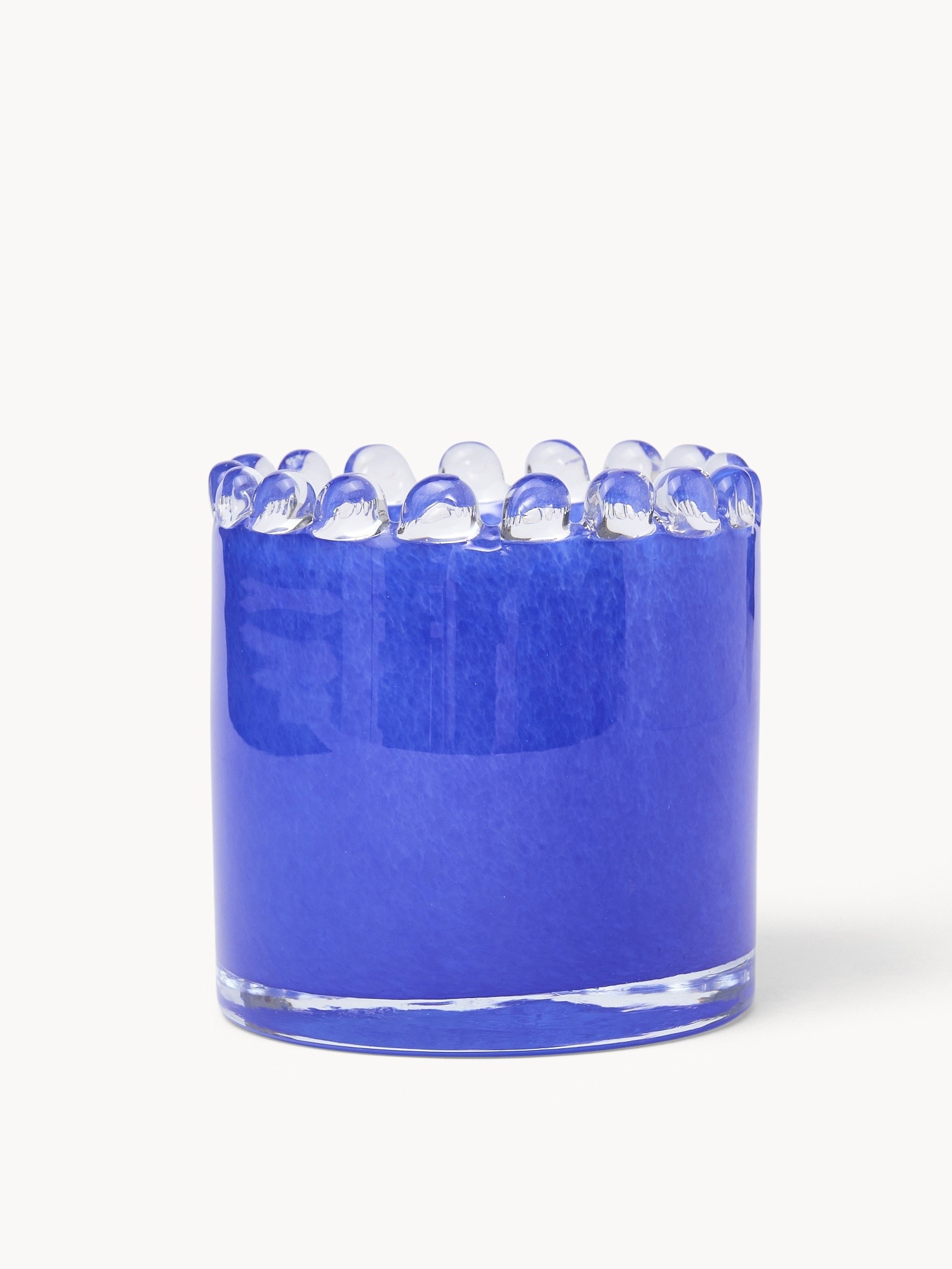 Votivo in vetro colorato in pasta, Blu, large image number 0