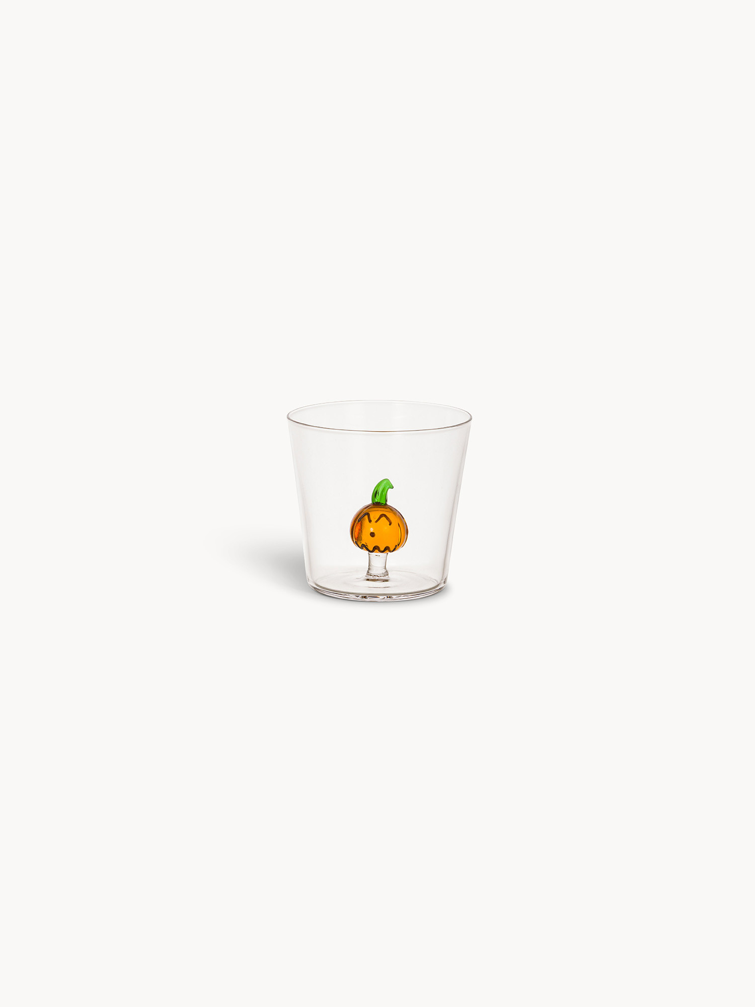 Bicchiere in vetro borosilicato dettaglio zucca, Trasparente, large image number 0