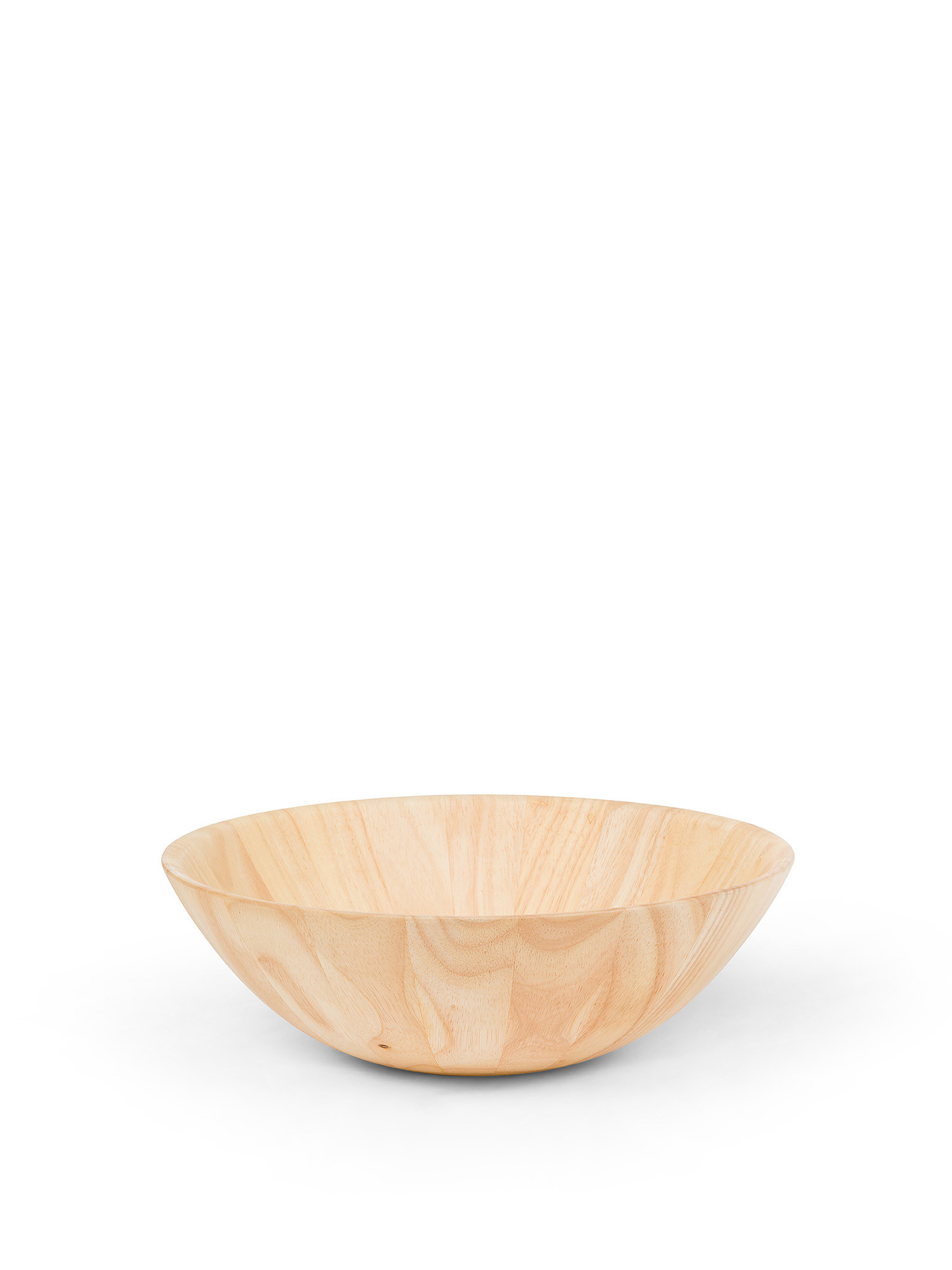 Insalatiera in legno di gomma, Beige, large image number 0