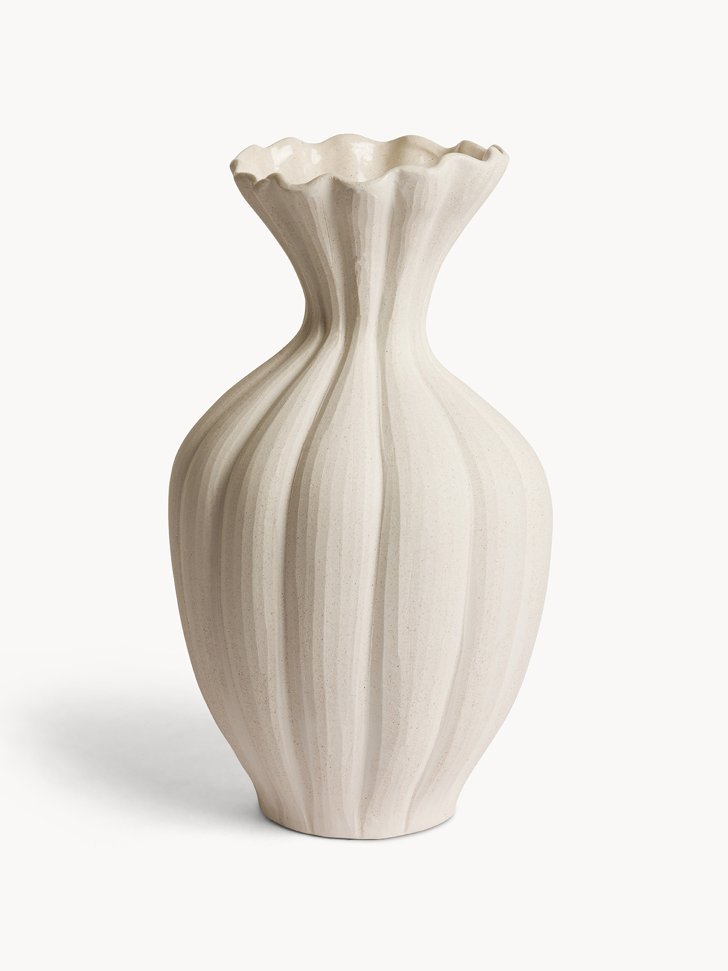 Ceramic vase, Beige, large image number 0