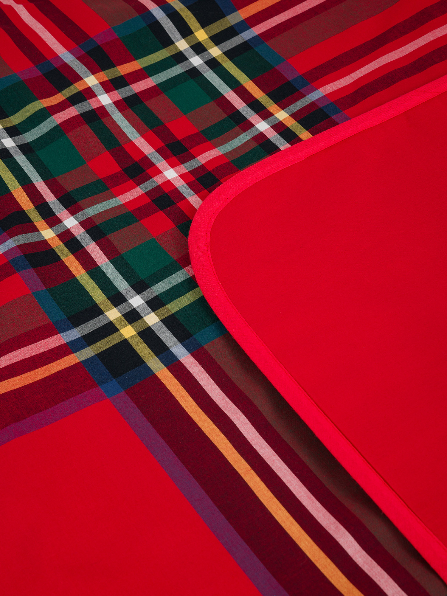 Plaid trapuntato in caldo tinto filo tartan, Rosso, large image number 1