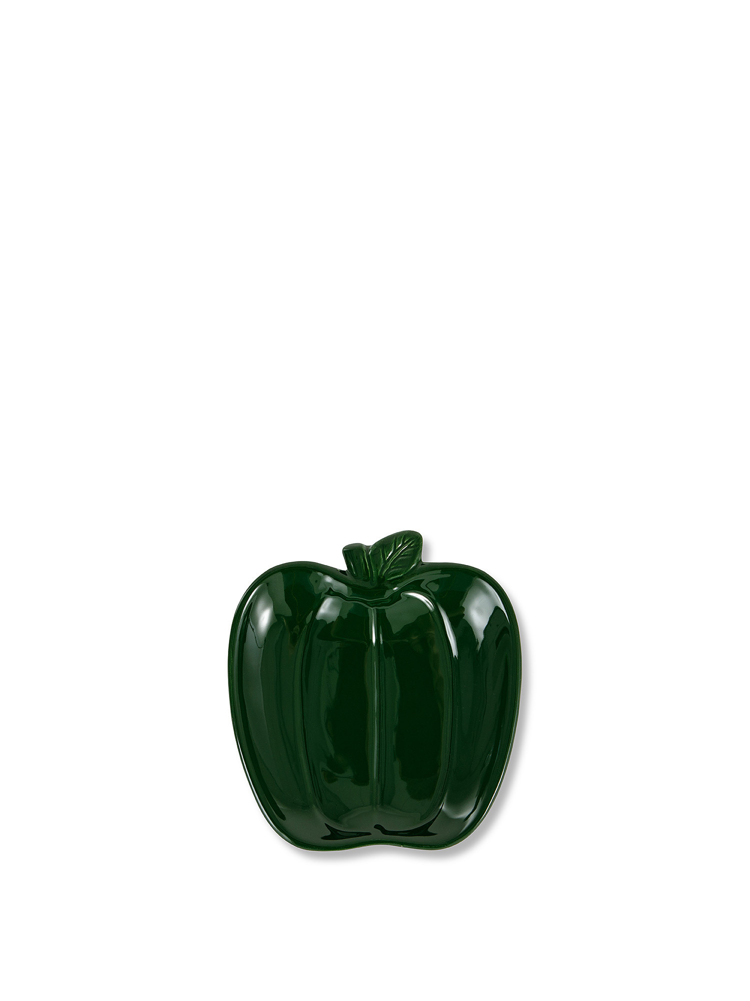 Pepper-shaped ceramic saucer, Green, large image number 0