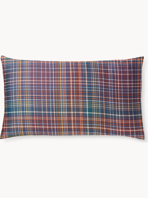 Federa in raso di cotone tartan