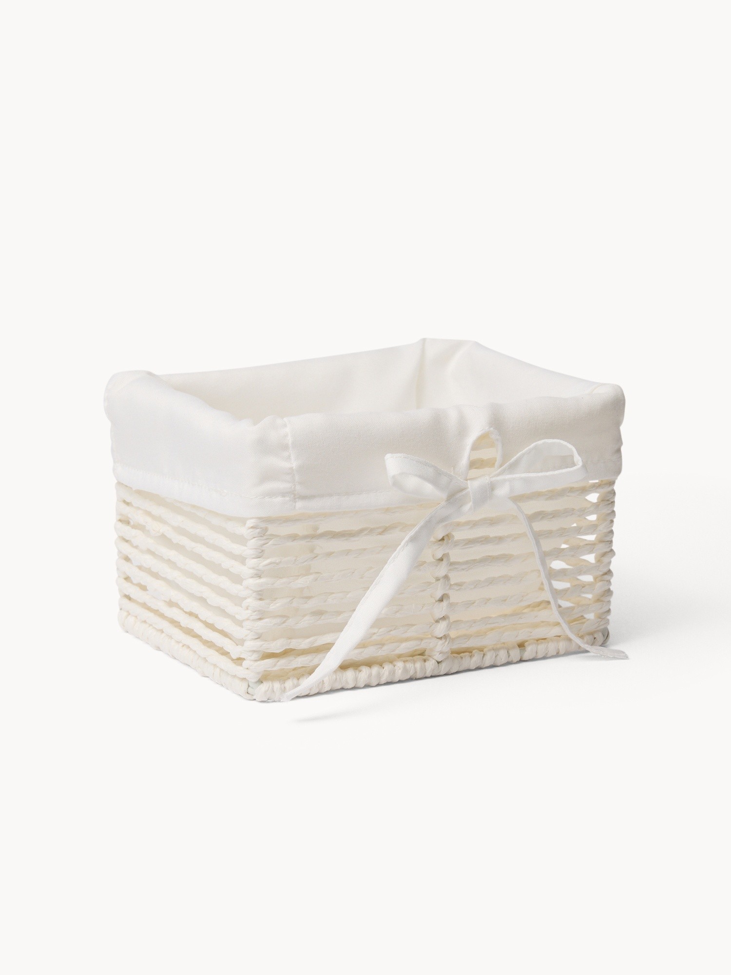 Woven Paper Basket - Discounted Price, White, large image number 0