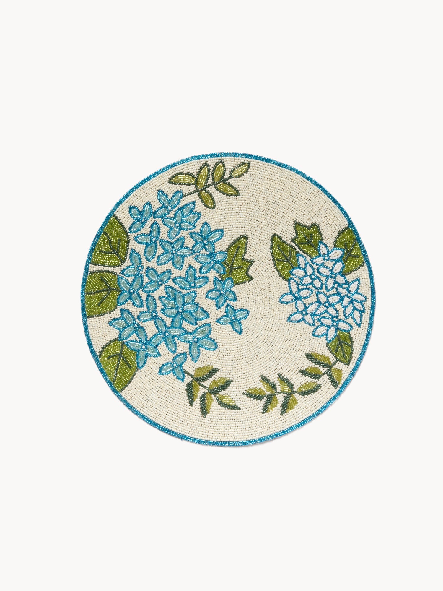 Tovaglietta fatta a mano con perline in vetro, Azzurro, large image number 0