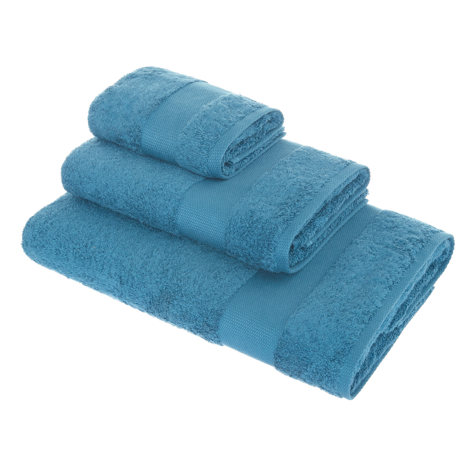 Zefiro pure cotton terry towel, Petroleum , large image number 0