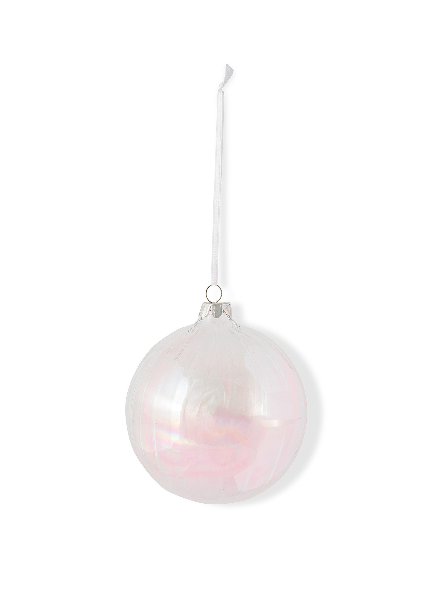 Hand decorated glass sphere, Pink, large image number 0