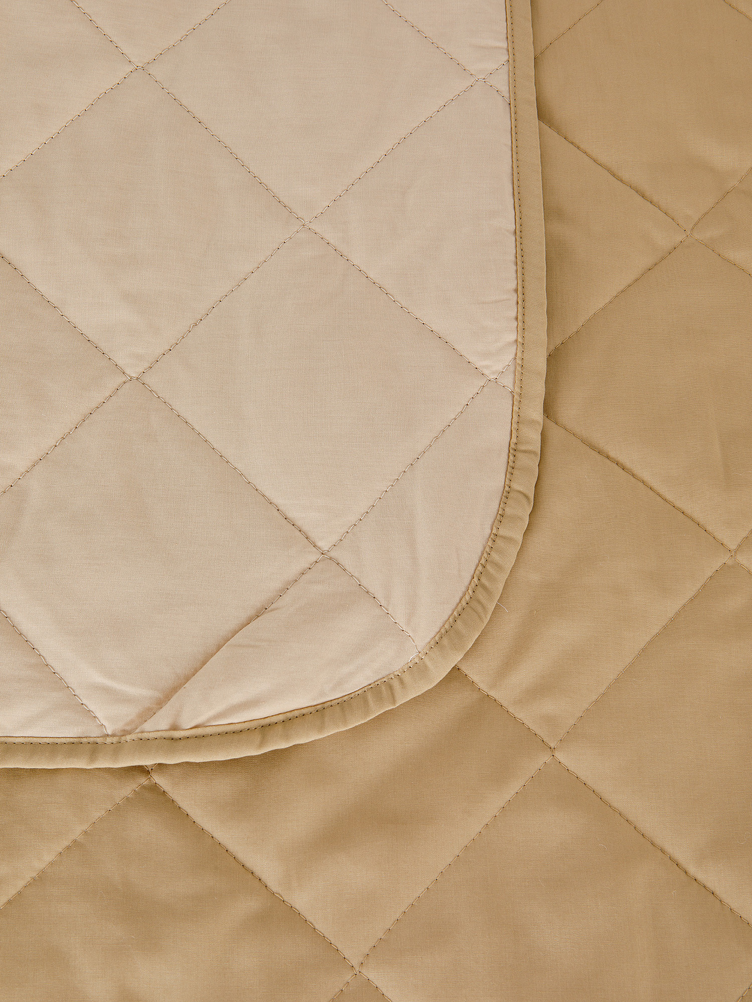Solid color cotton percale quilt, Beige, large image number 1