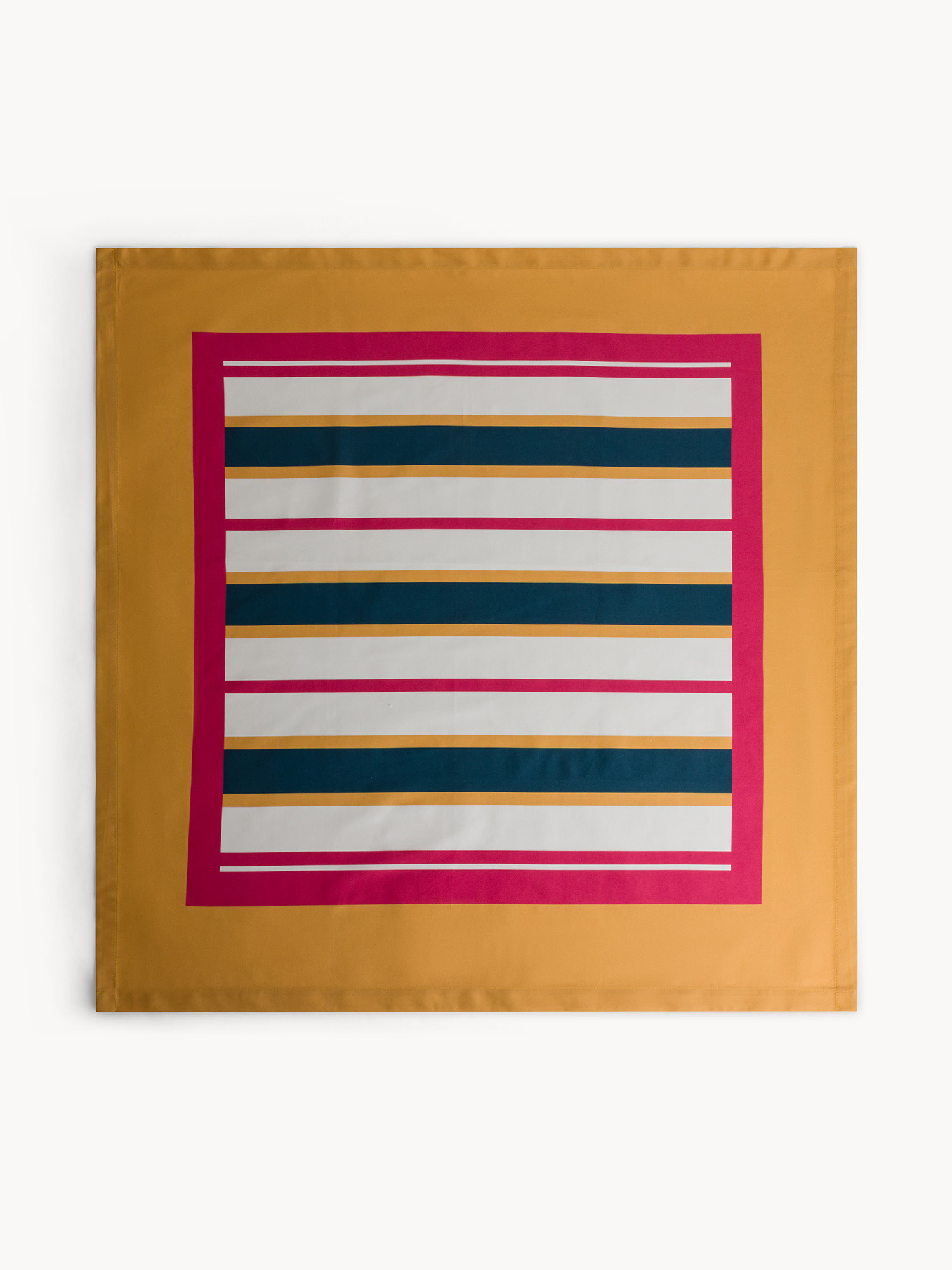 Centrotavola in twill di cotone a righe, Multicolor, large image number 0
