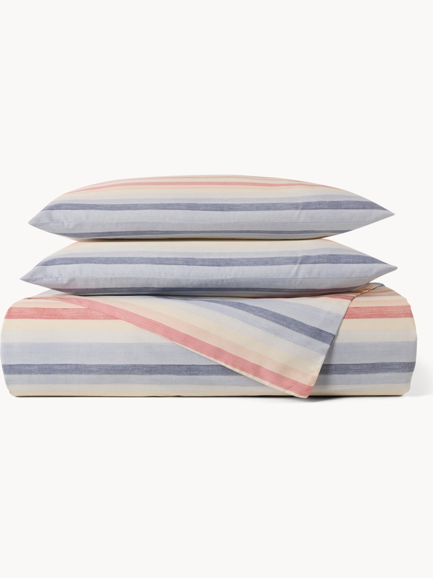 Printed Cotton Percale Duvet Cover Set - Introductory Price