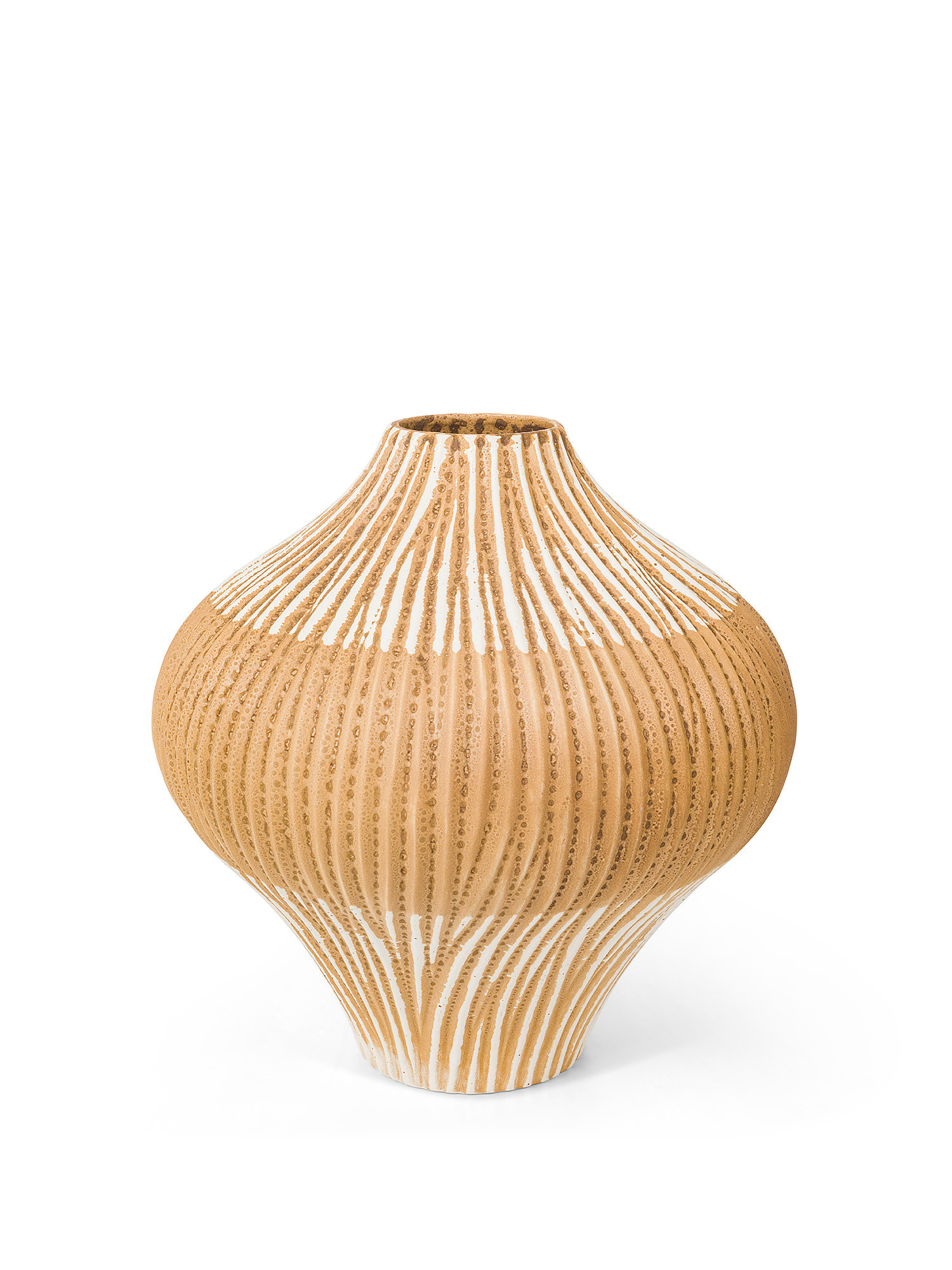 Vaso in ceramica portoghese, Beige chiaro, large image number 0