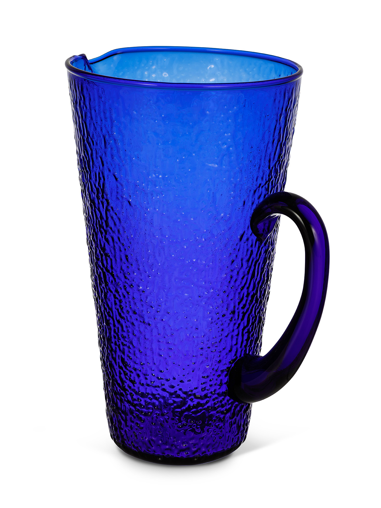 Caraffa vetro colorato, Blu, large image number 1