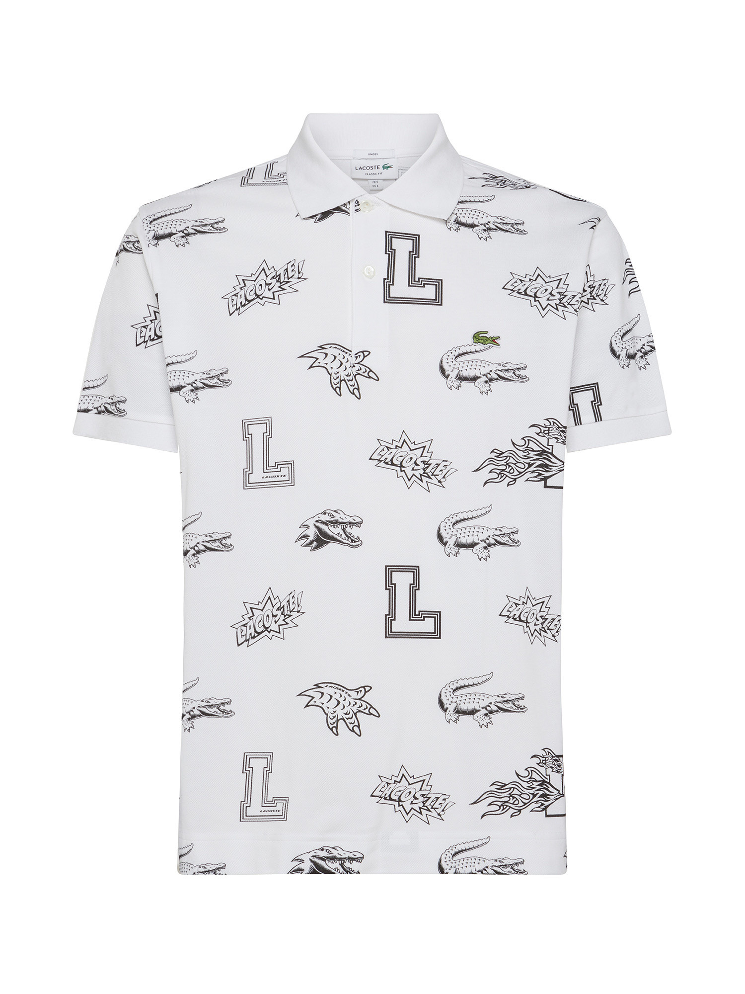 Piquet polo shirt with paintable multi logo, White, large image number 0
