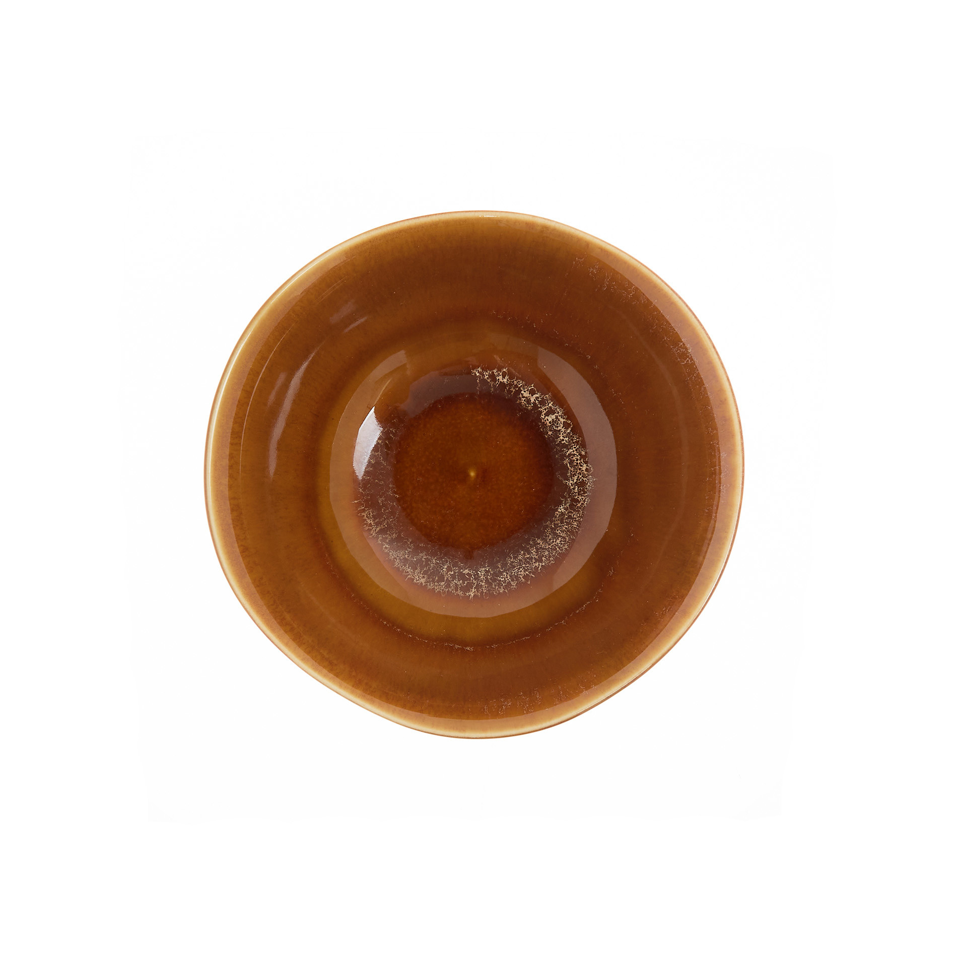 Ripple porcelain bowl, Brown, large image number 1