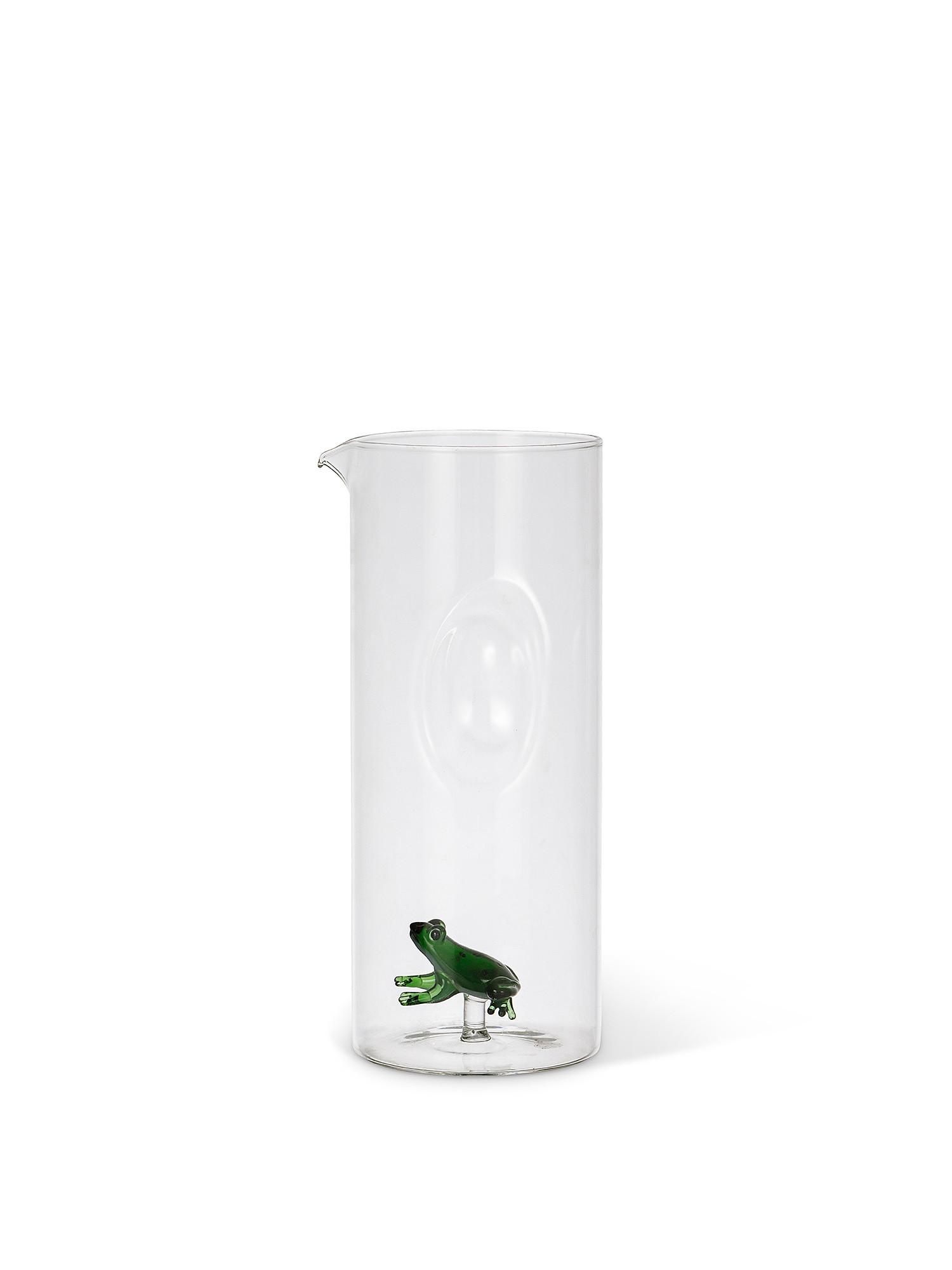 Borosilicate glass carafe with frog detail, Transparent, large image number 0
