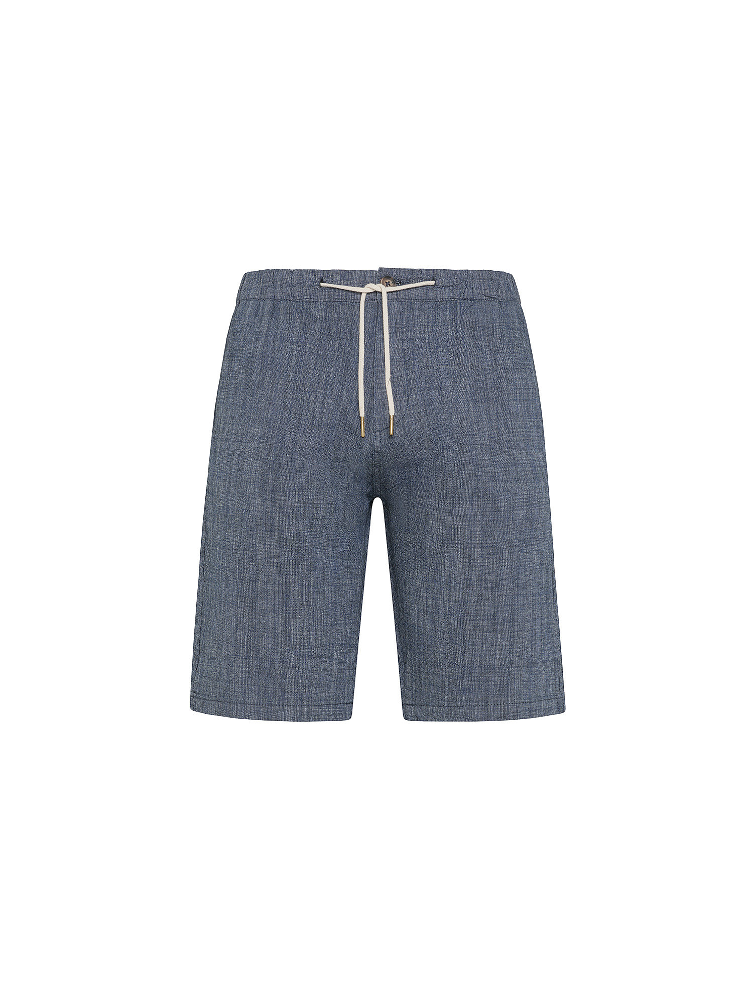 JCT - Chino bermuda in pure cotton with laces, Dark Blue, large image number 0