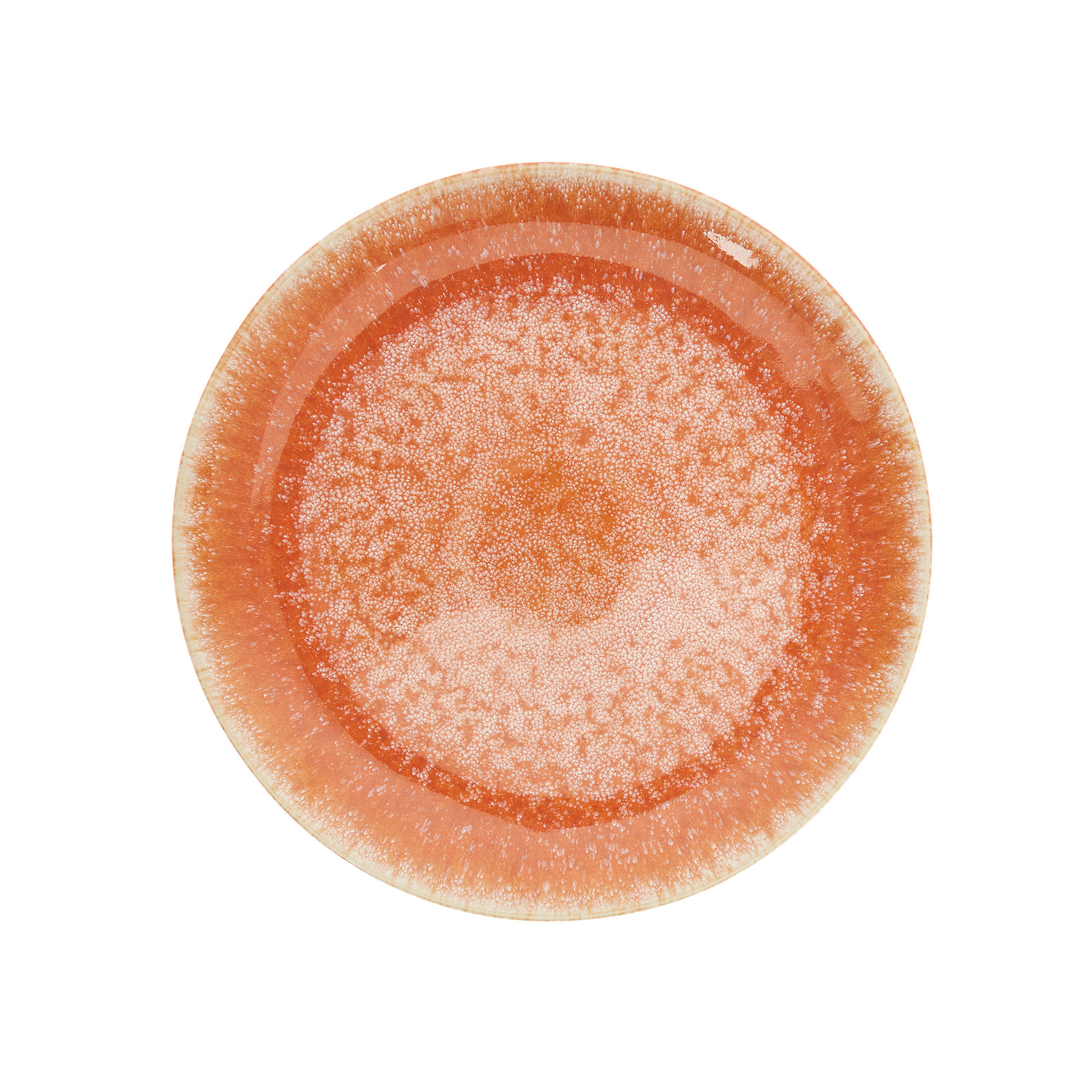 Piatto piano ceramica Orange, Arancione, large image number 0