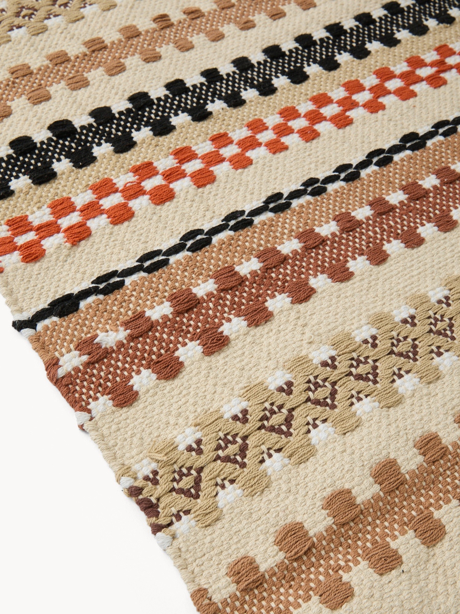 Tappeto da cucina in puro cotone motivo geometrico - Prezzo di lancio, Multicolor, large image number 1